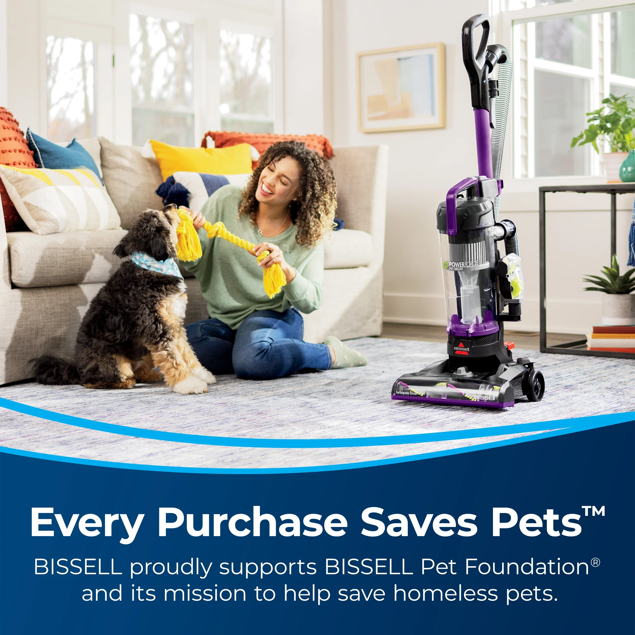 BISSELL Power Force Helix Pet Deluxe Bagless Upright Vacuum with Live Wand 3334