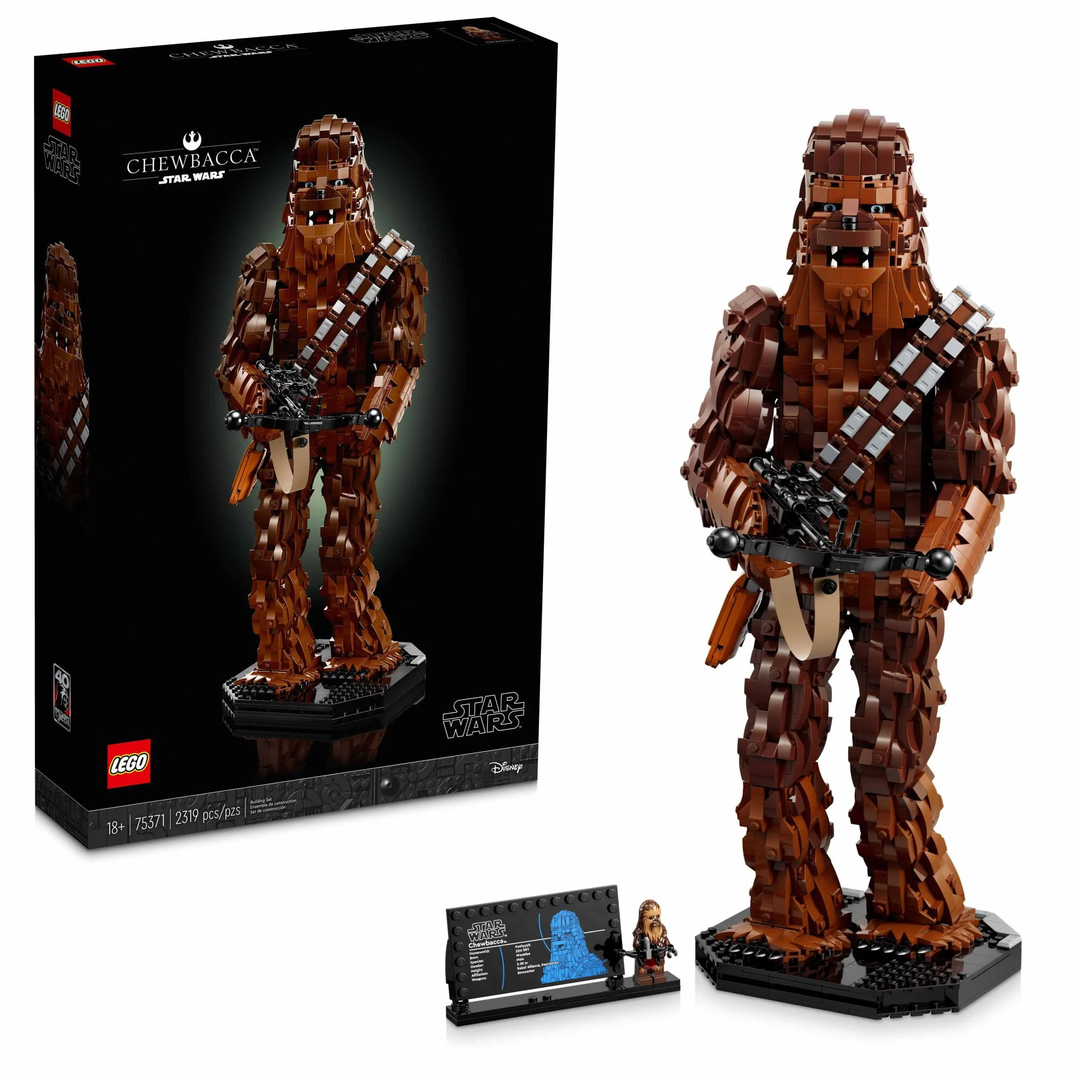 LEGO Star Wars Chewbacca, Buildable May the 4th Collectibles for Adults, Build and Display Chewbacca Collectible, Fun Star Wars Fan Gift for Teens, or any Star Wars Original Trilogy Fan, 75371