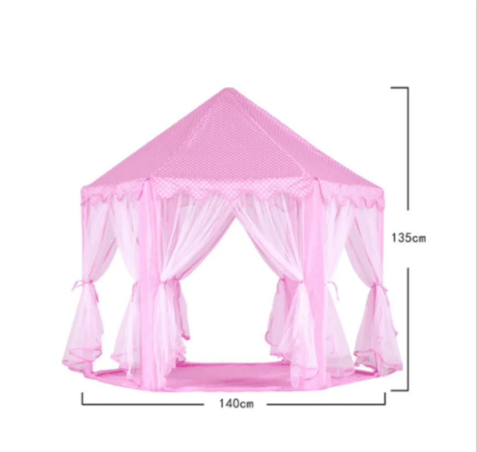 Princess Tent Girls Large Playhouse Kids Castle Play Tent with Star Lights Toy for Children Indoor and Outdoor Games,Best Christmas Gifts(Include Led Lamps)