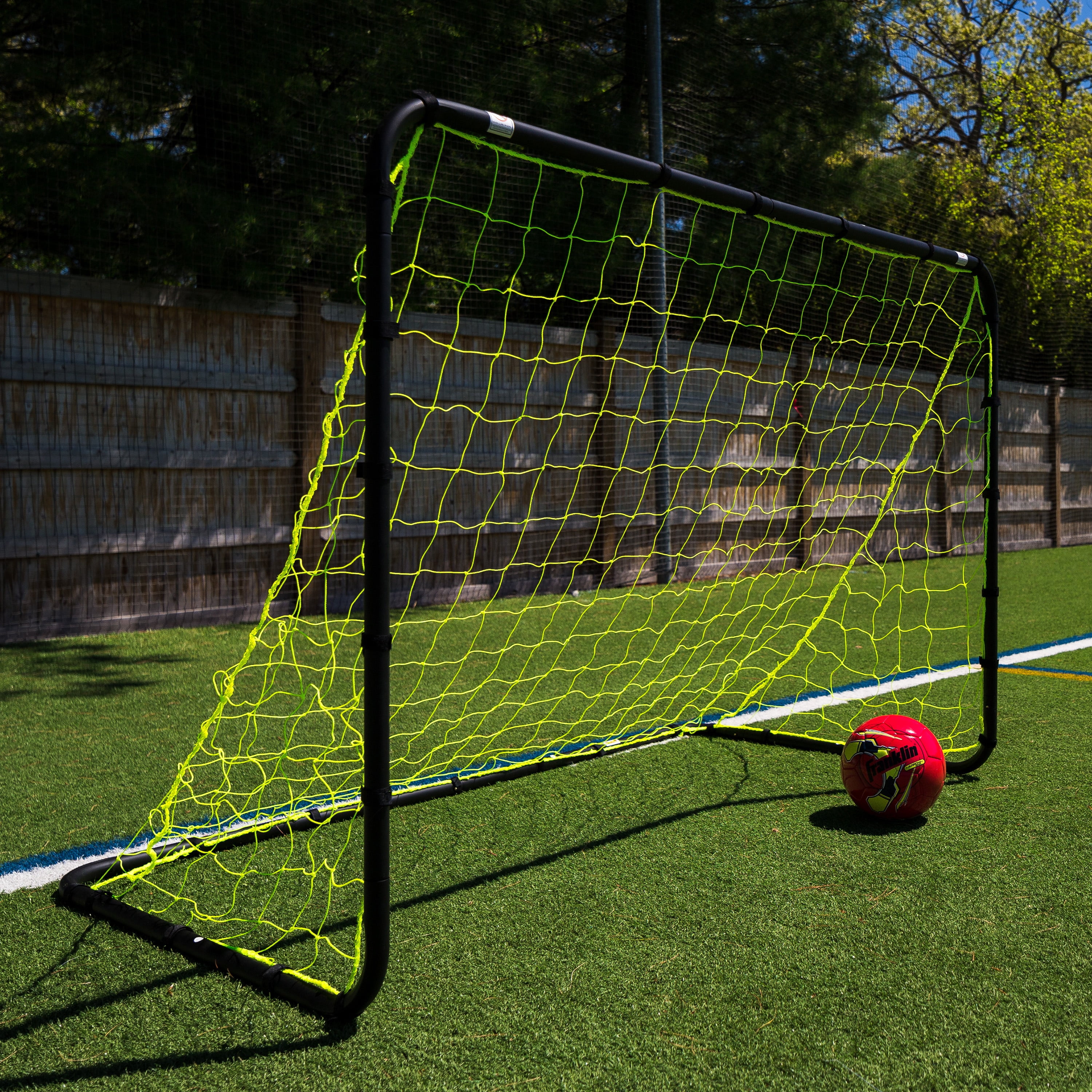 Franklin Sports Youth Mini Soccer Goal – 6′ x 4′ Steel Kids Goal – Black