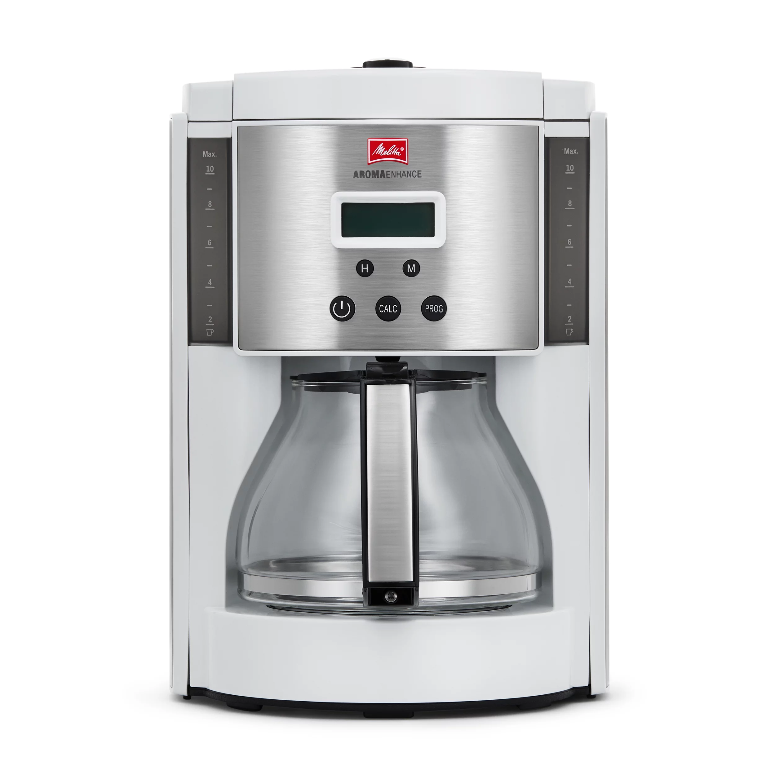 Melitta Aroma Enhance Drip Coffee Maker Stainless Steel 10 Cup White Coffee Maker