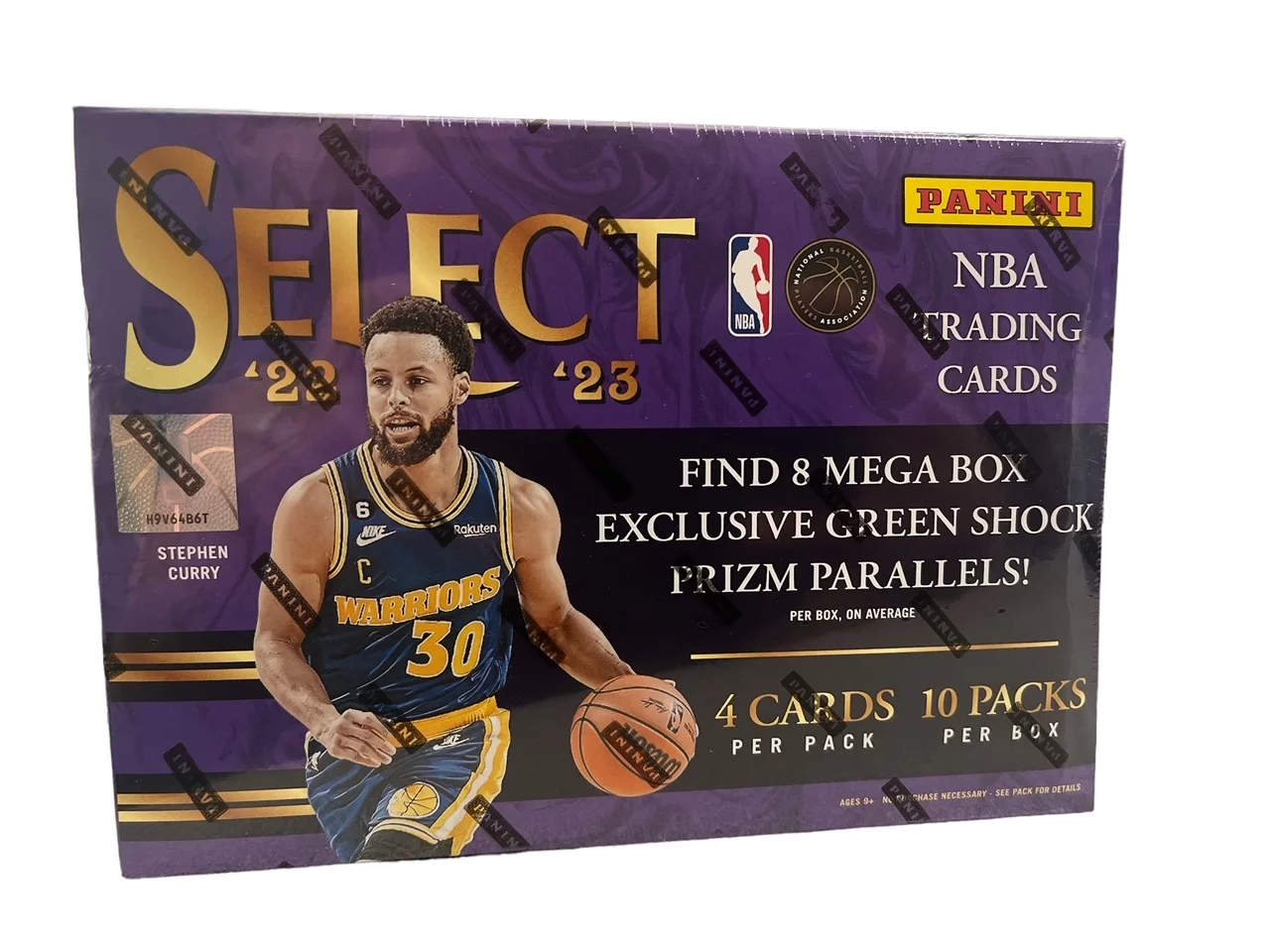 NBA Panini 2022-23 Select Basketball Trading Card MEGA Box (10 Packs, Green Shock Prizm Parallels!)