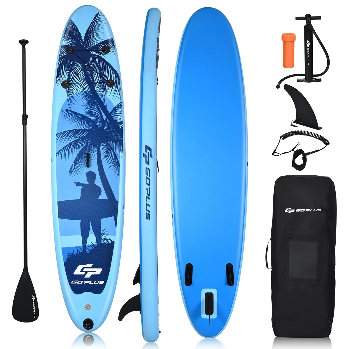 Goplus 9.8′ Inflatable Stand Up Paddle Board 6.5?? Thick SUP with Premium Accessorie