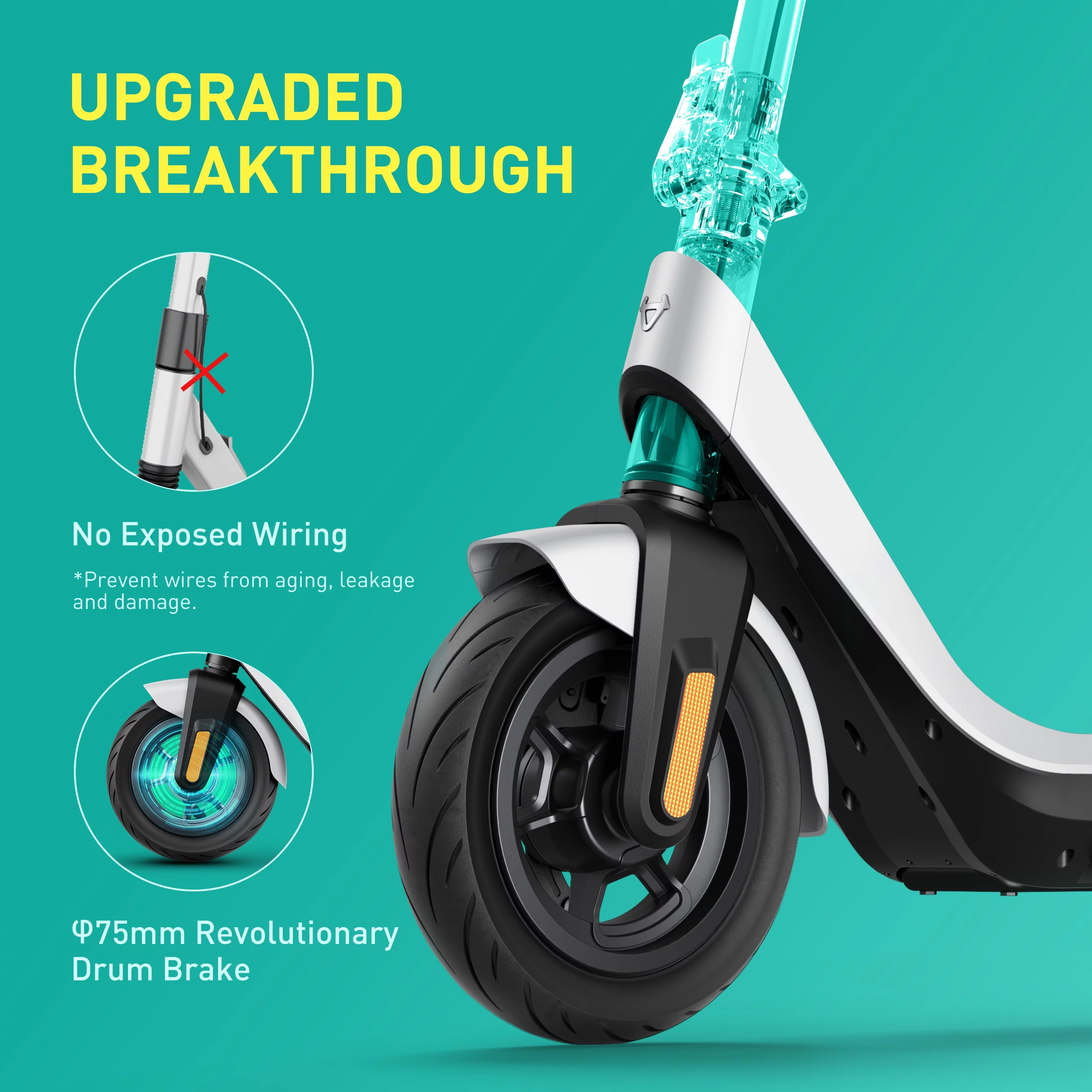 NIU KQi2 Pro Electric Scooter 300W Power 25 Miles Long Range Max Speed 17.4MPH Portable Foldable Commuting