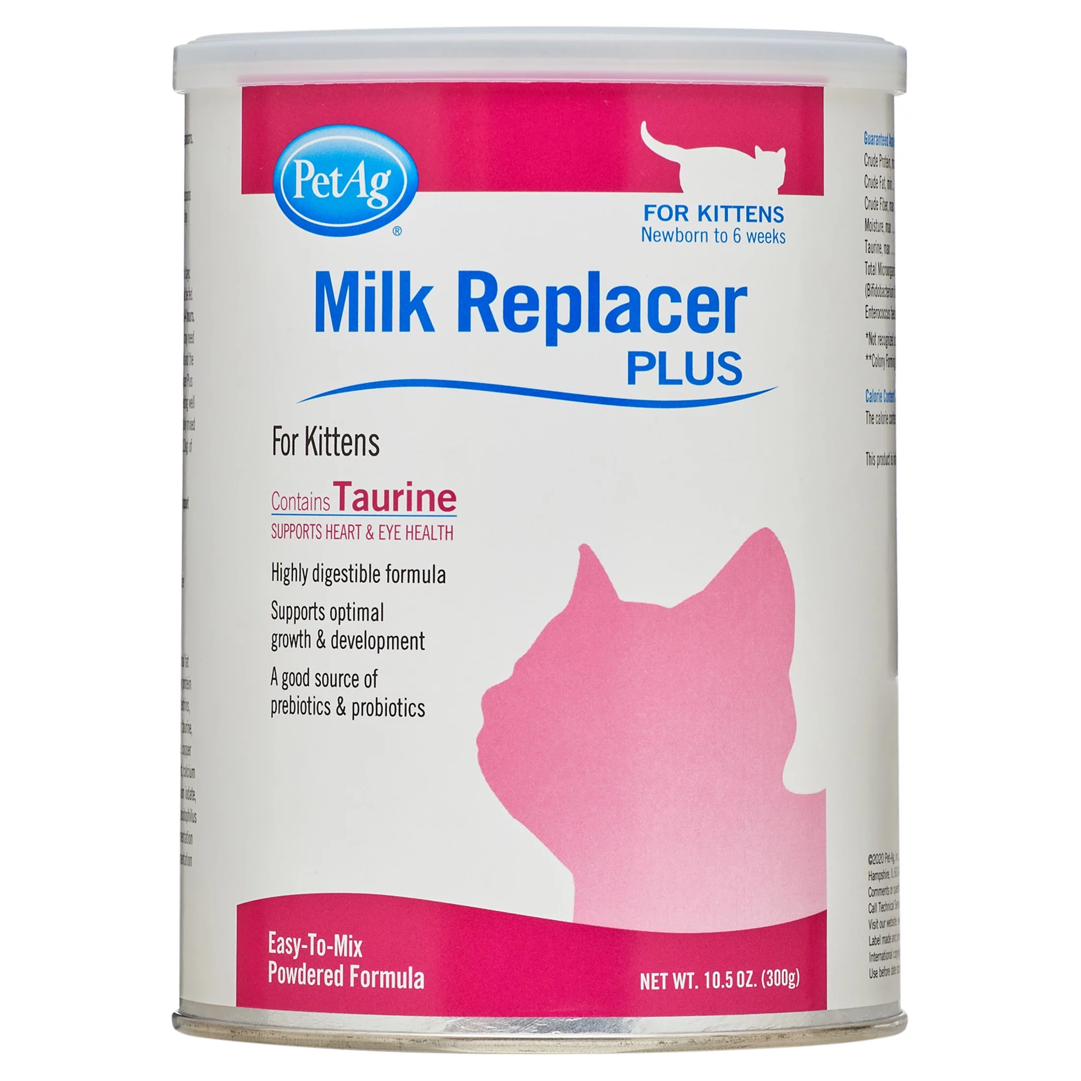 PetAg Milk Replacer Plus for Kittens and Cats, 10.5 oz.