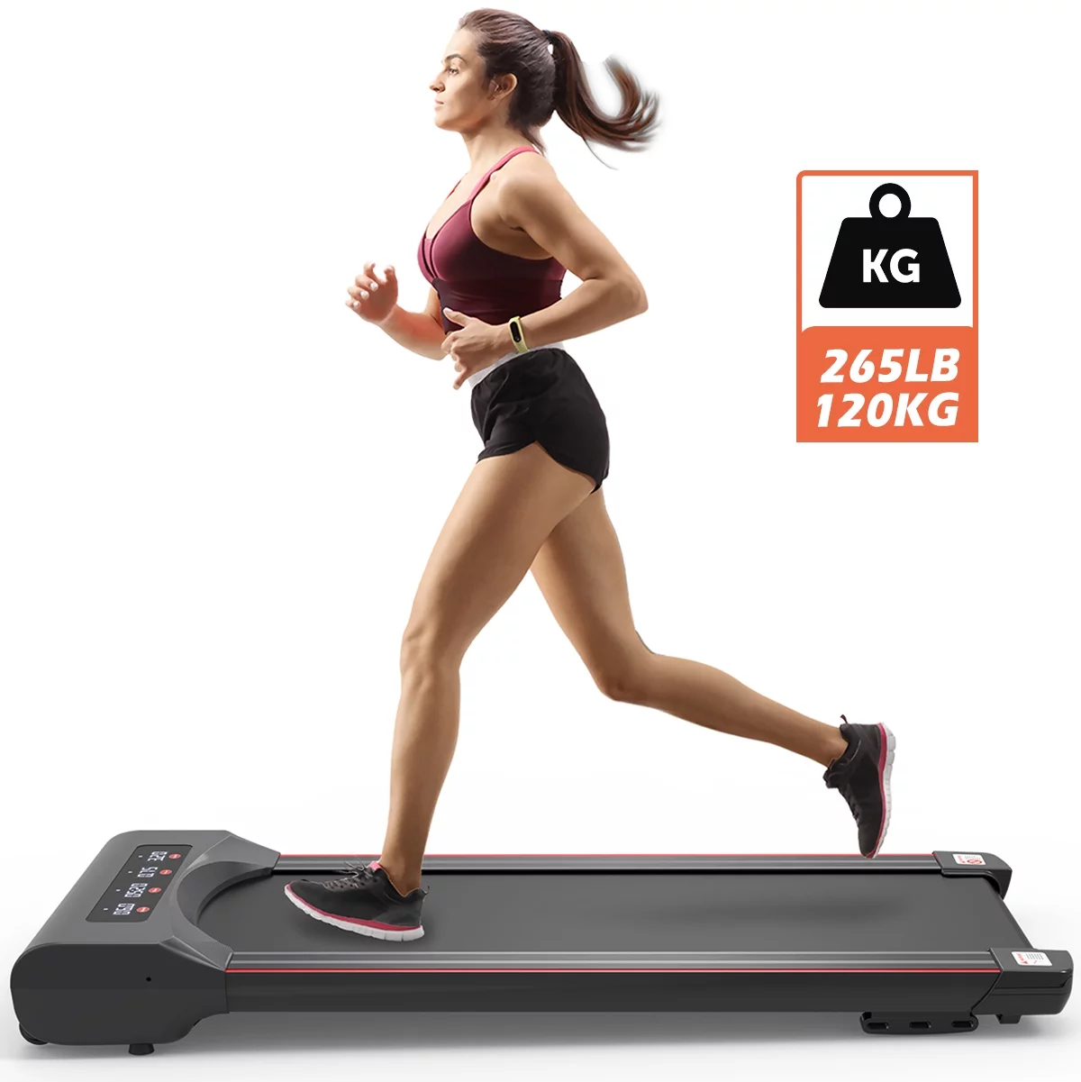 Gymer Compact Treadmill with Screen, Walking Pad for Home & Office, 2.5 HP