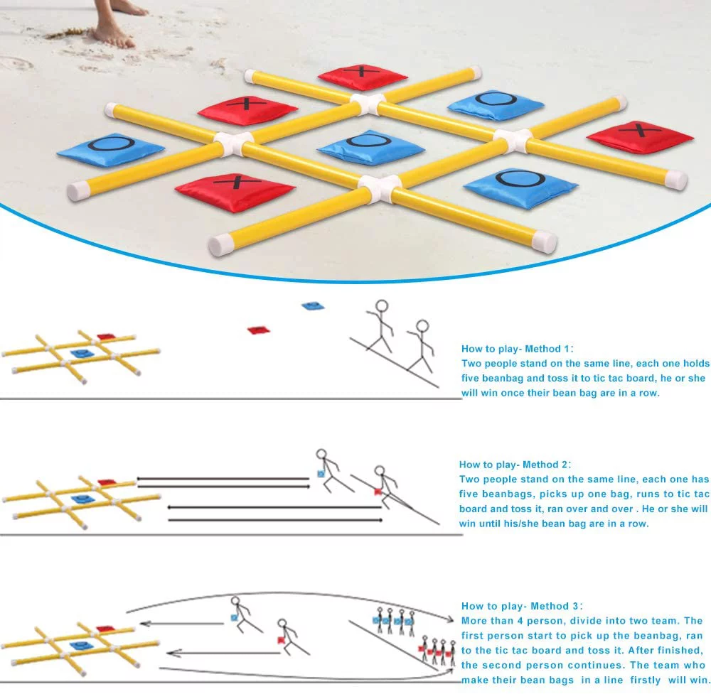 OTTARO Giant Tic Tac Toe Game,Outdoor Indoor Toss Game for Adults and Kids(3ft x 3ft)