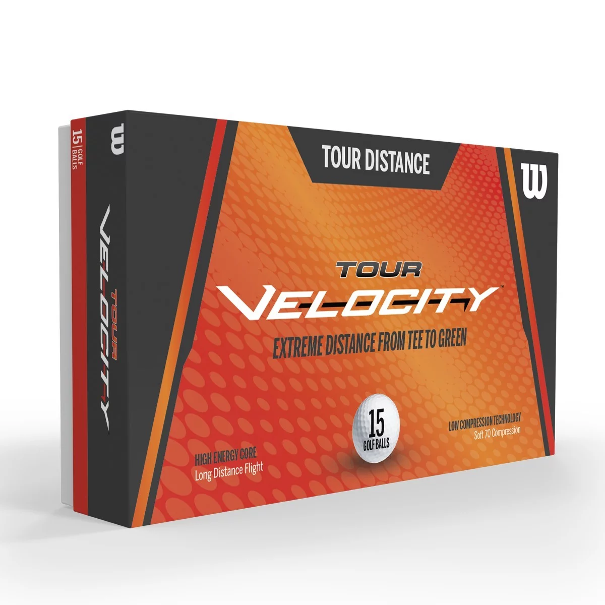 Wilson Tour Velocity Distance Golf Balls, 15-Ball Pack, White