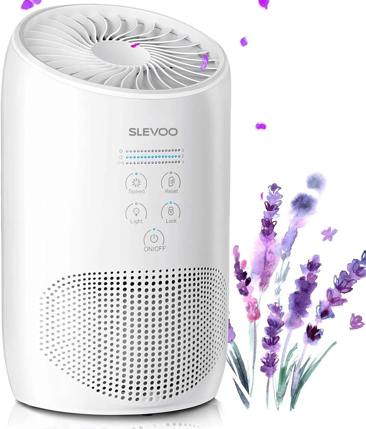 Slevoo Air Purifiers for Bedroom Pets Smokers in Home, 450 ft H13 True HEPA Filter Air Cleaner, Effectively Clean 99.97% Smoke, Dust, Pollen, Pet Dander, Odors, Black