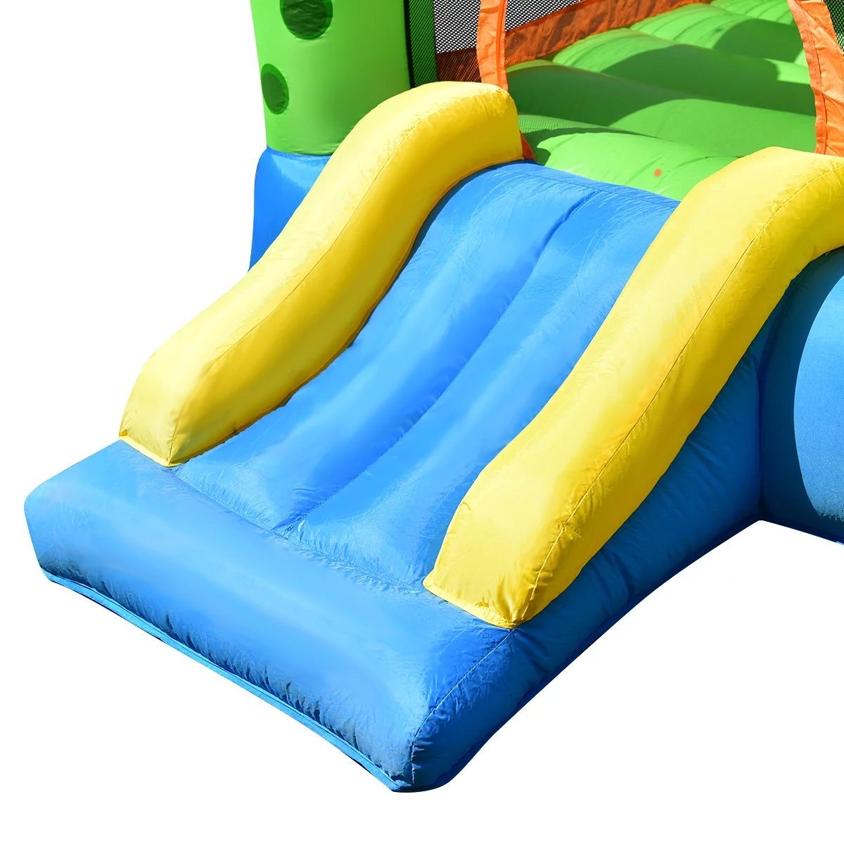 Topbuy Inflatable Bounce House Jumping Castle Kids Playhouse w/ Slider and 480W Blower