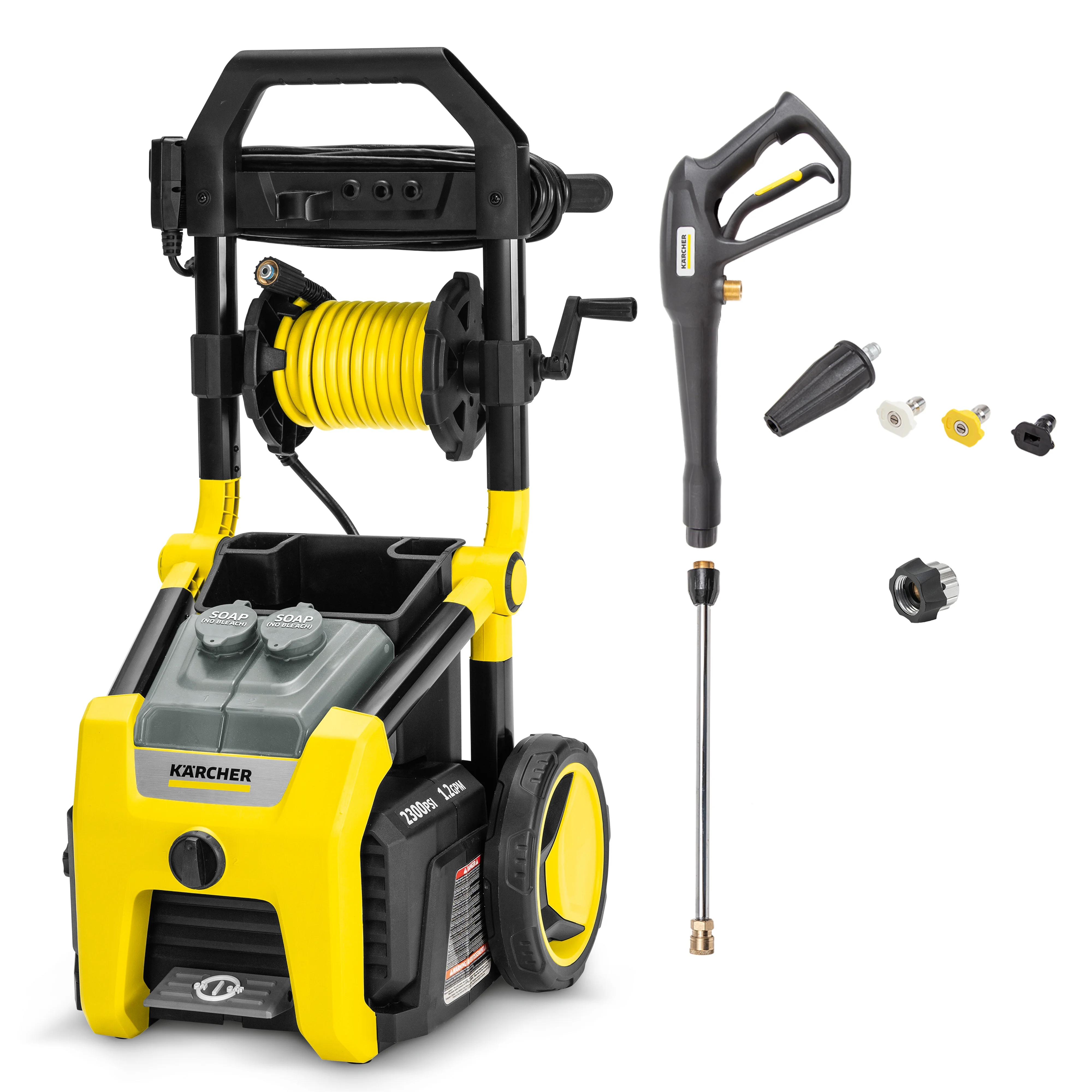 Karcher K1900PS 2375 Max PSI Electric Pressure Washer with 3 Nozzles and Hose, 1.2 GPM, Power Washer