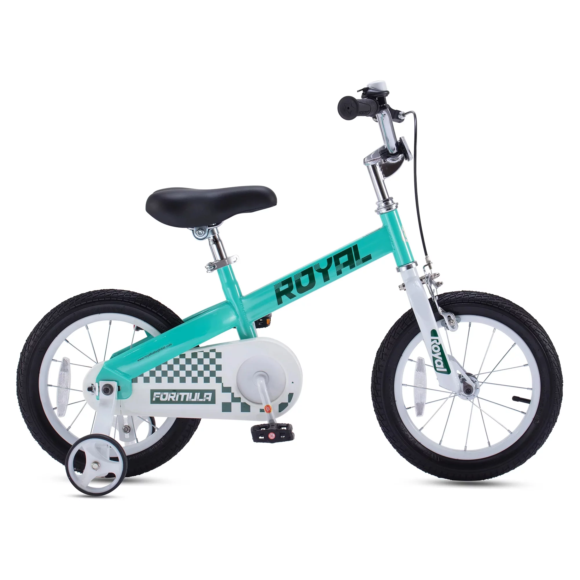 RoyalBaby Formula 14″ Kids Bike with Training Wheels & Coaster Brake, Blue