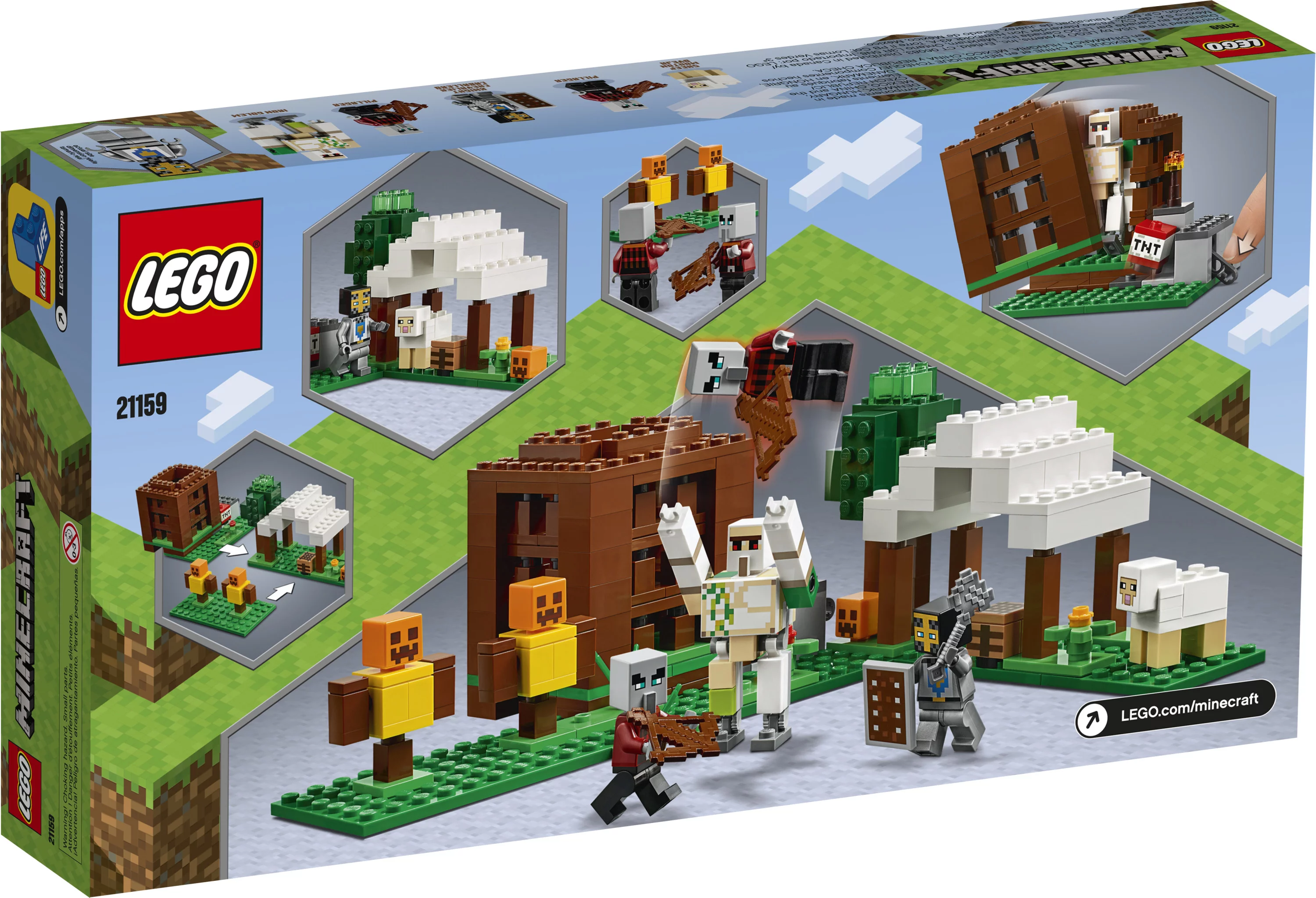 LEGO Minecraft The Pillager Outpost 21159 Awesome Action Figure Brick Building Playset for Kids Minecraft Gift (303 Pieces)