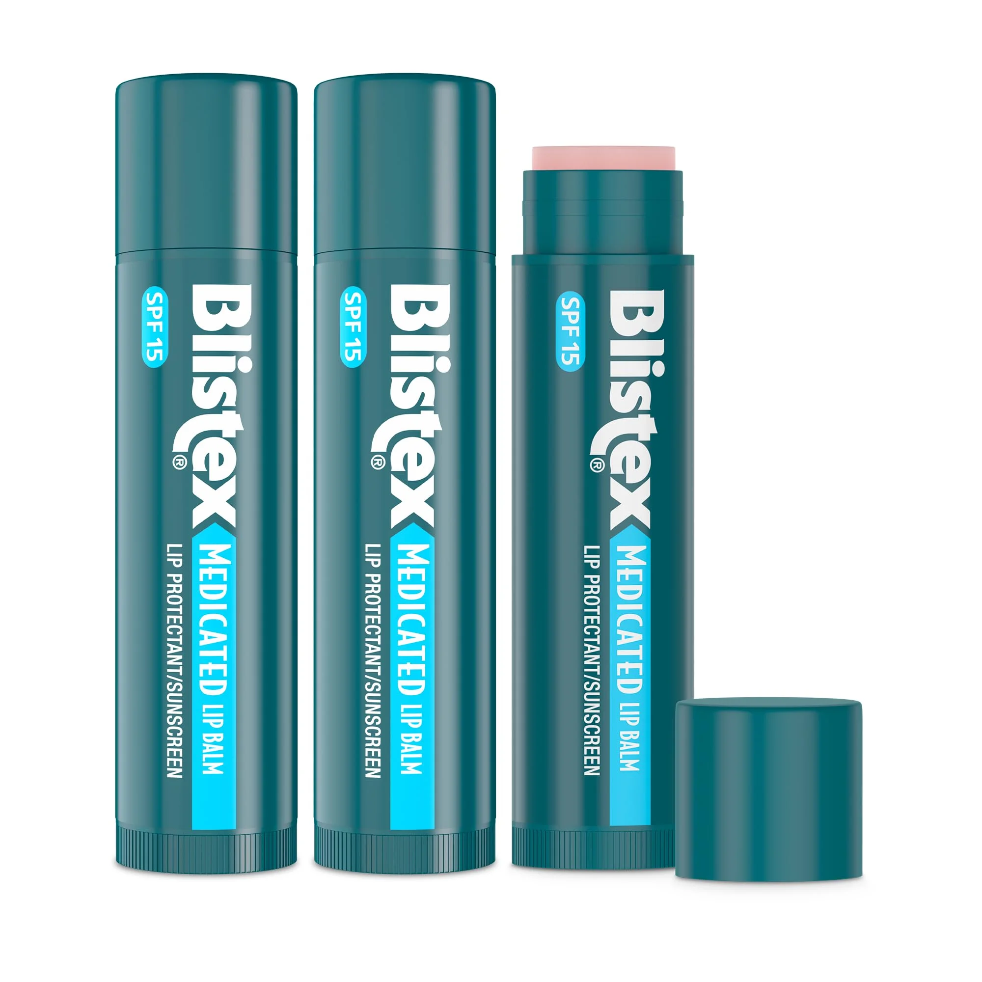 Blistex Medicated Lip Balm, 0.15 Ounce, Pack of 3 ?C Prevent Dryness & Chapping, SPF 15 Sun Protection