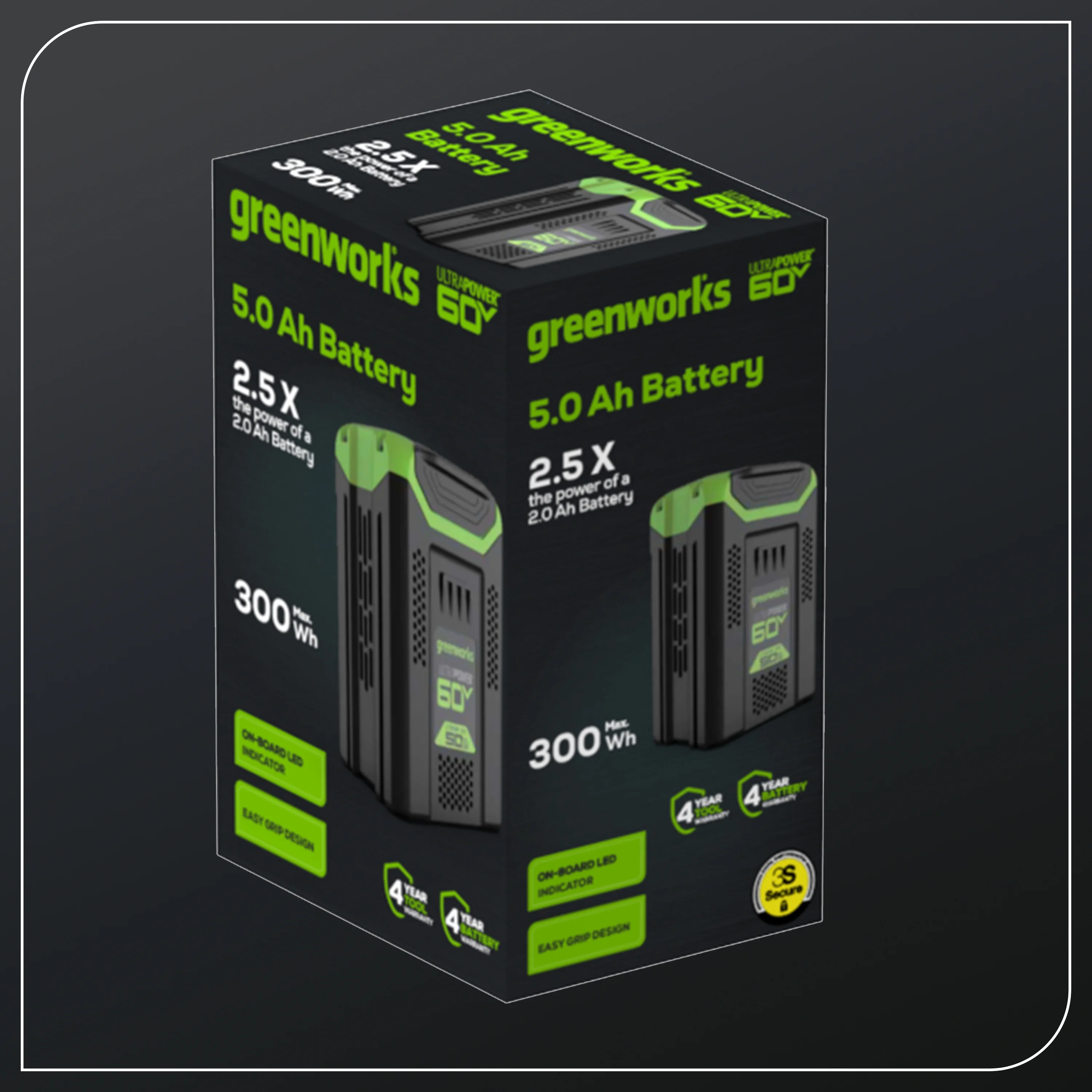 Greenworks 60V 5.0 Ah HC Battery 1807502