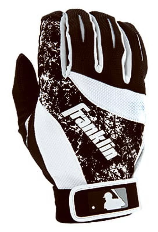 Franklin Sports 2nd-Skinz Batting Gloves – White/White – Adult Large