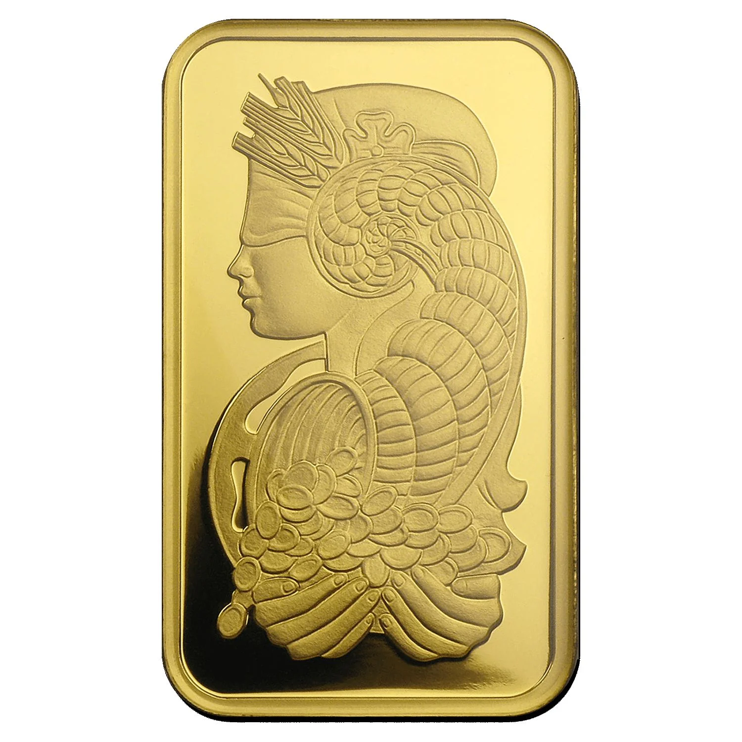 1 oz Pamp Suisse Gold Bar Lady Fortuna Veriscan in Assay