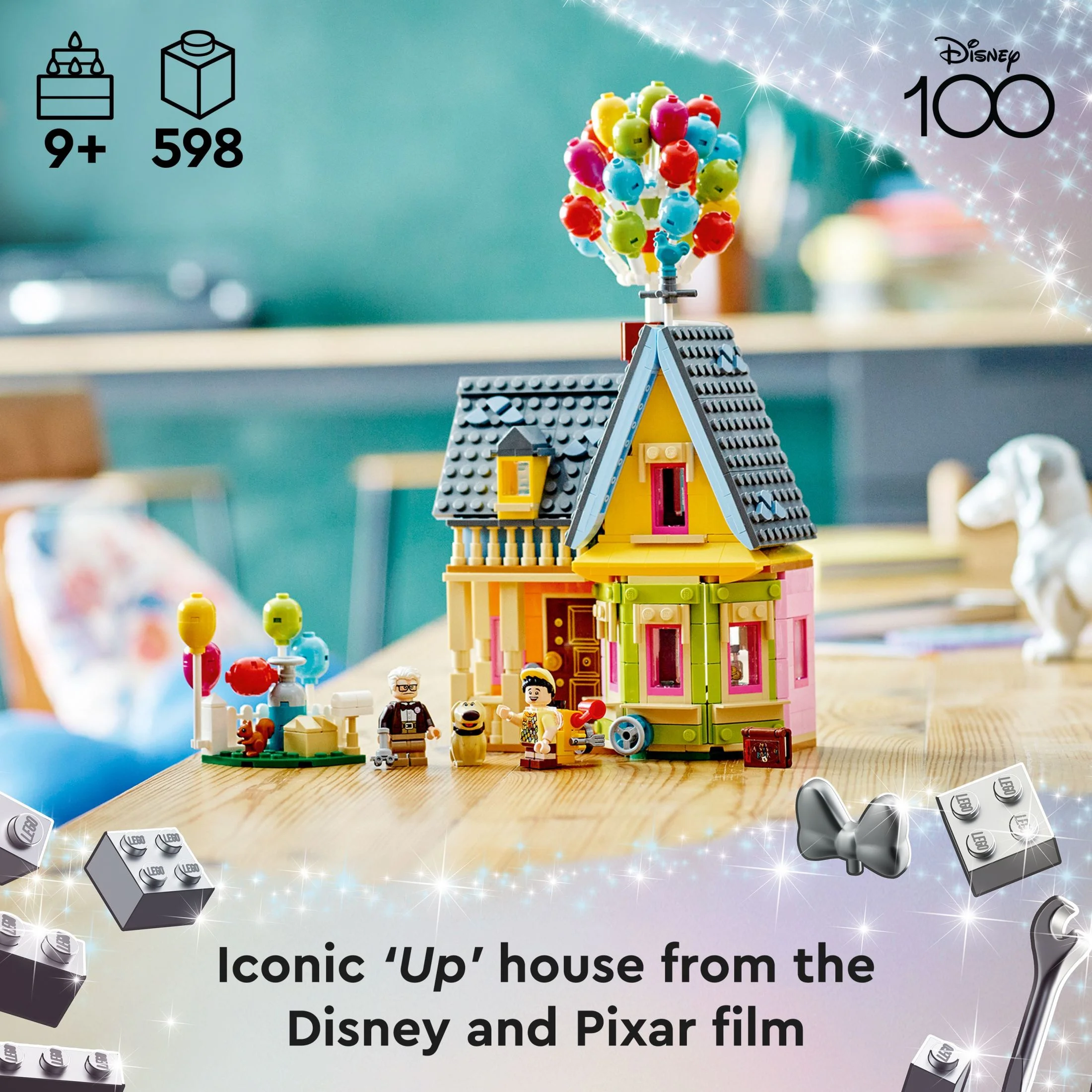 LEGO Disney and Pixar ‘Up’ House 43217 Disney 100 Celebration Classic Building Toy Set for Kids and Movie Fans Ages 9+, A Fun Gift for Disney Fans and Anyone Who Loves Creative Play