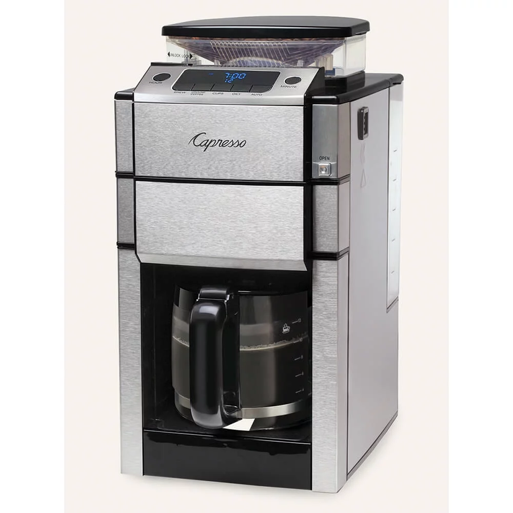 Capresso 487.05 TEAM PRO Plus 12 Cup Coffee Maker with Glass Carafe, Silver