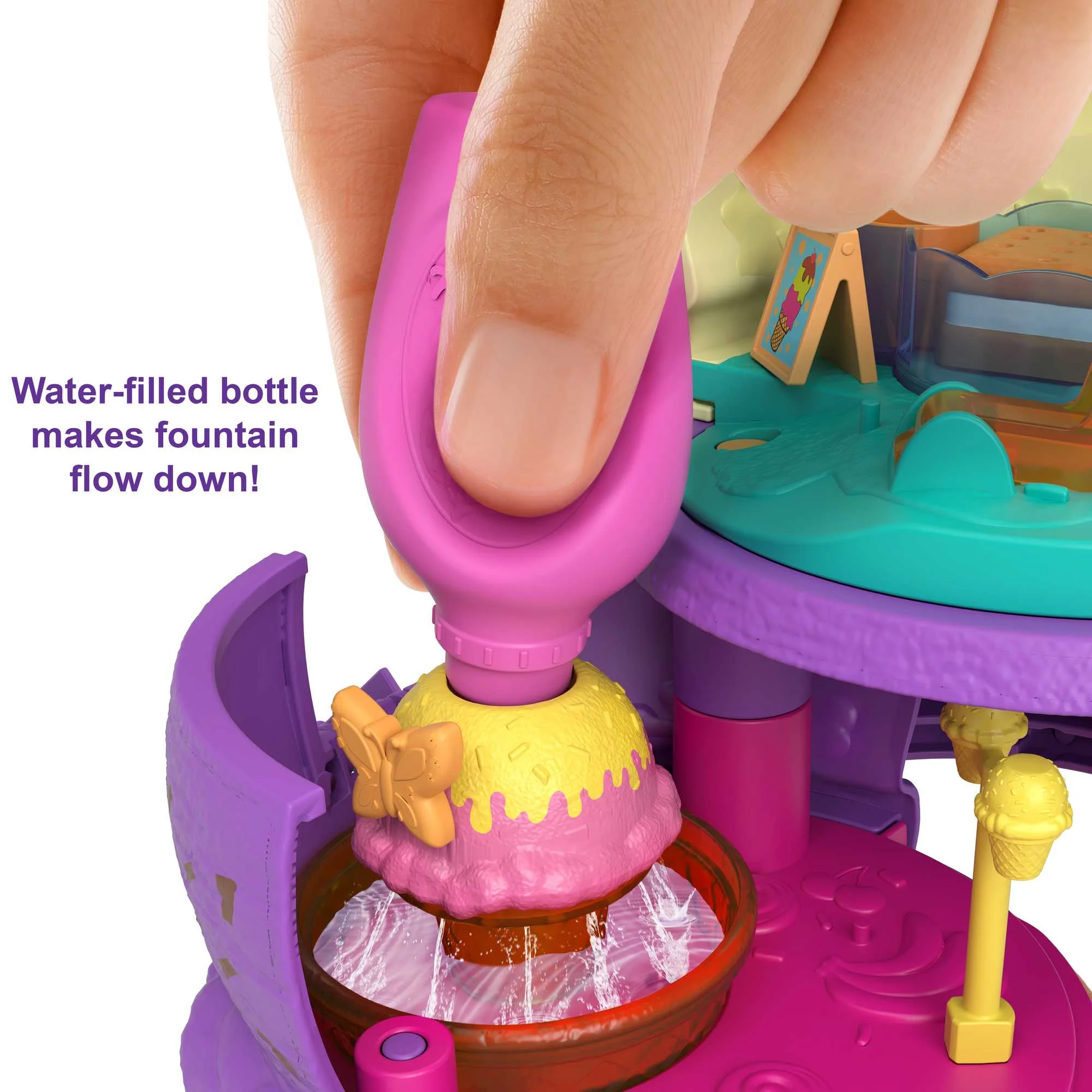 Polly Pocket 2-in-1 Spin ‘n Surprise Playground, Travel Toy with 2 Micro Dolls and 25 Accessories