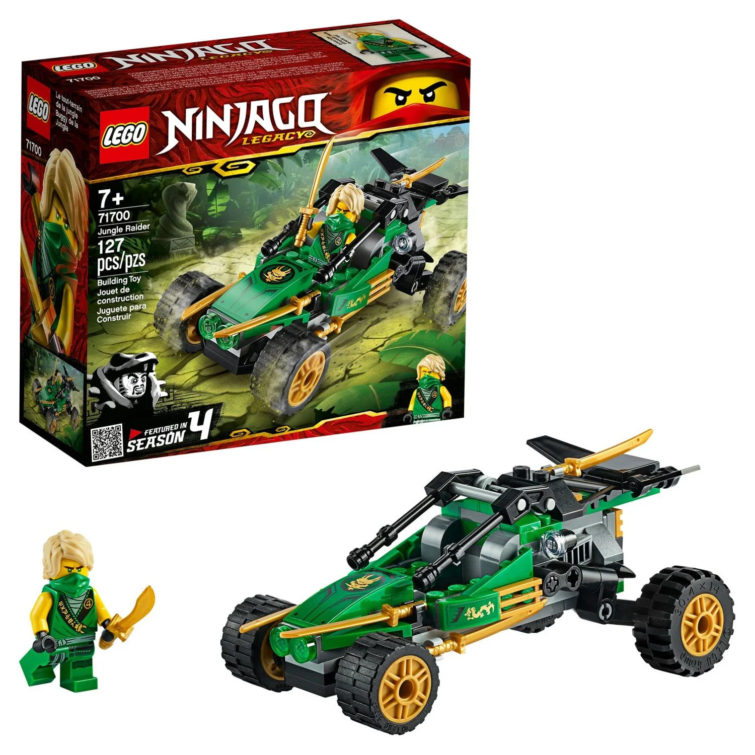 LEGO NINJAGO Legacy Jungle Raider 71700 Toy Buggy Building Kit (127 Pieces)