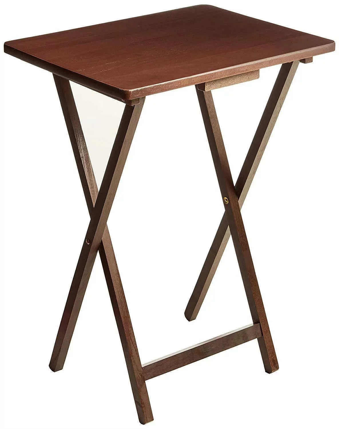 Mainstays Indoor Single Folding TV Tray Table Natural L 19 x W 15 x H 26 inches.