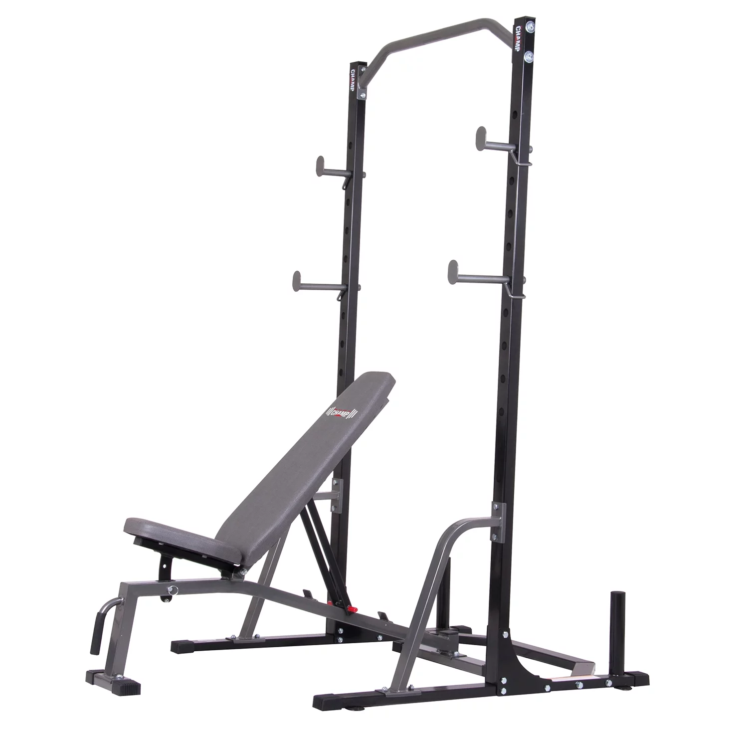 Body Champ PBC1835 2-Pc Bench & Weight Rack, 42″ W, 82″ H, Max. Weight 300 lbs.