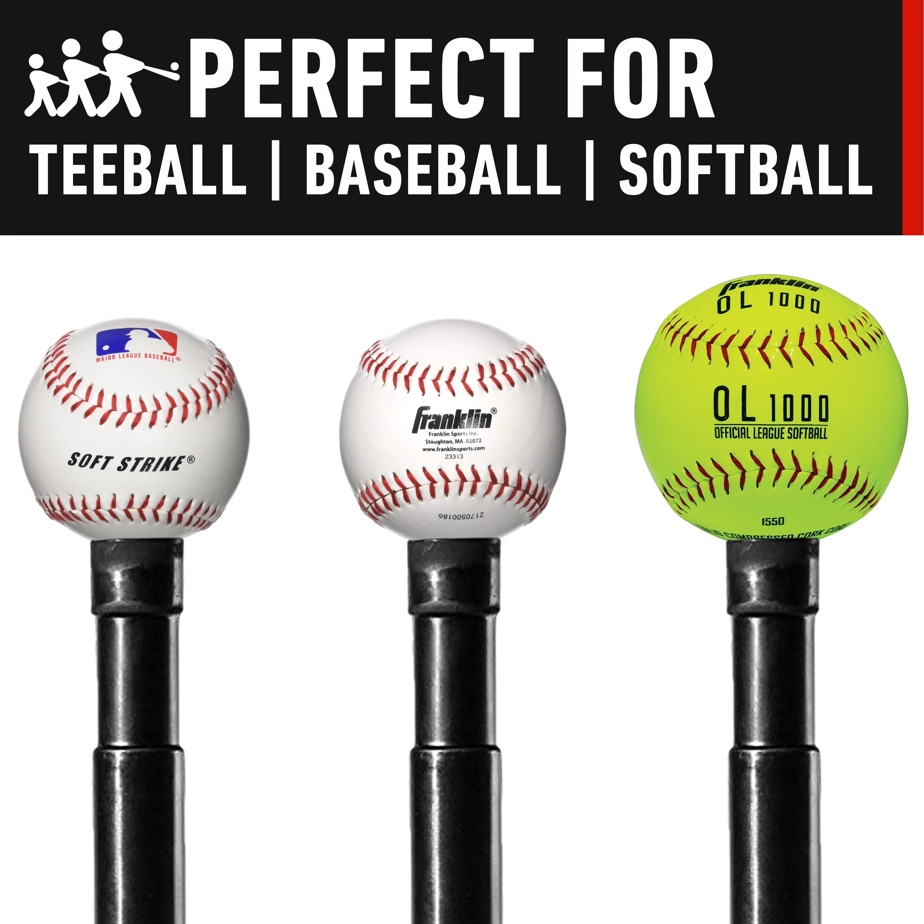 Franklin Sports Batting Tee – Baseball + Teeball – Heavy Duty Tee