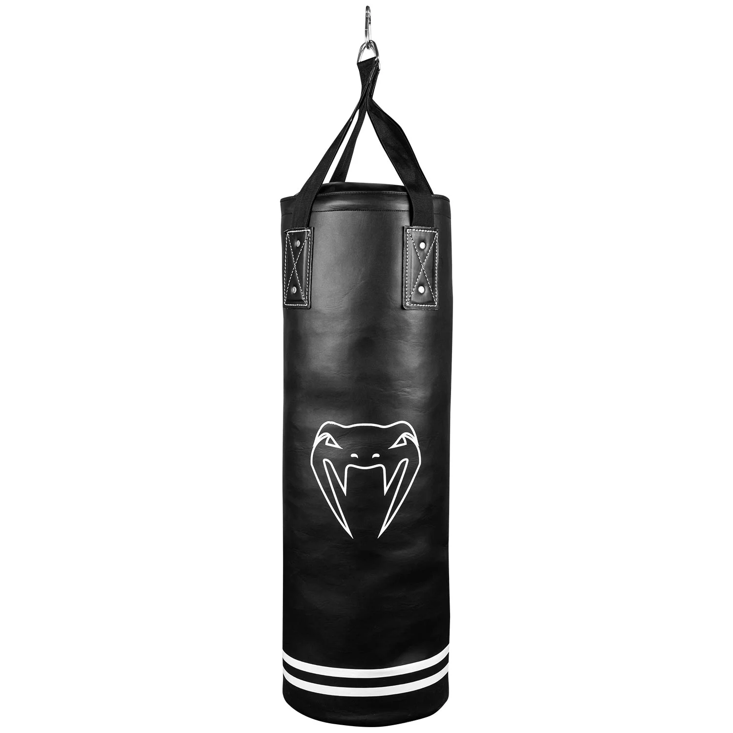 Venum Classic Punching Bag – 70 lb – Black/White – Heavy Bag Kit – 48 Inches Assembled Length