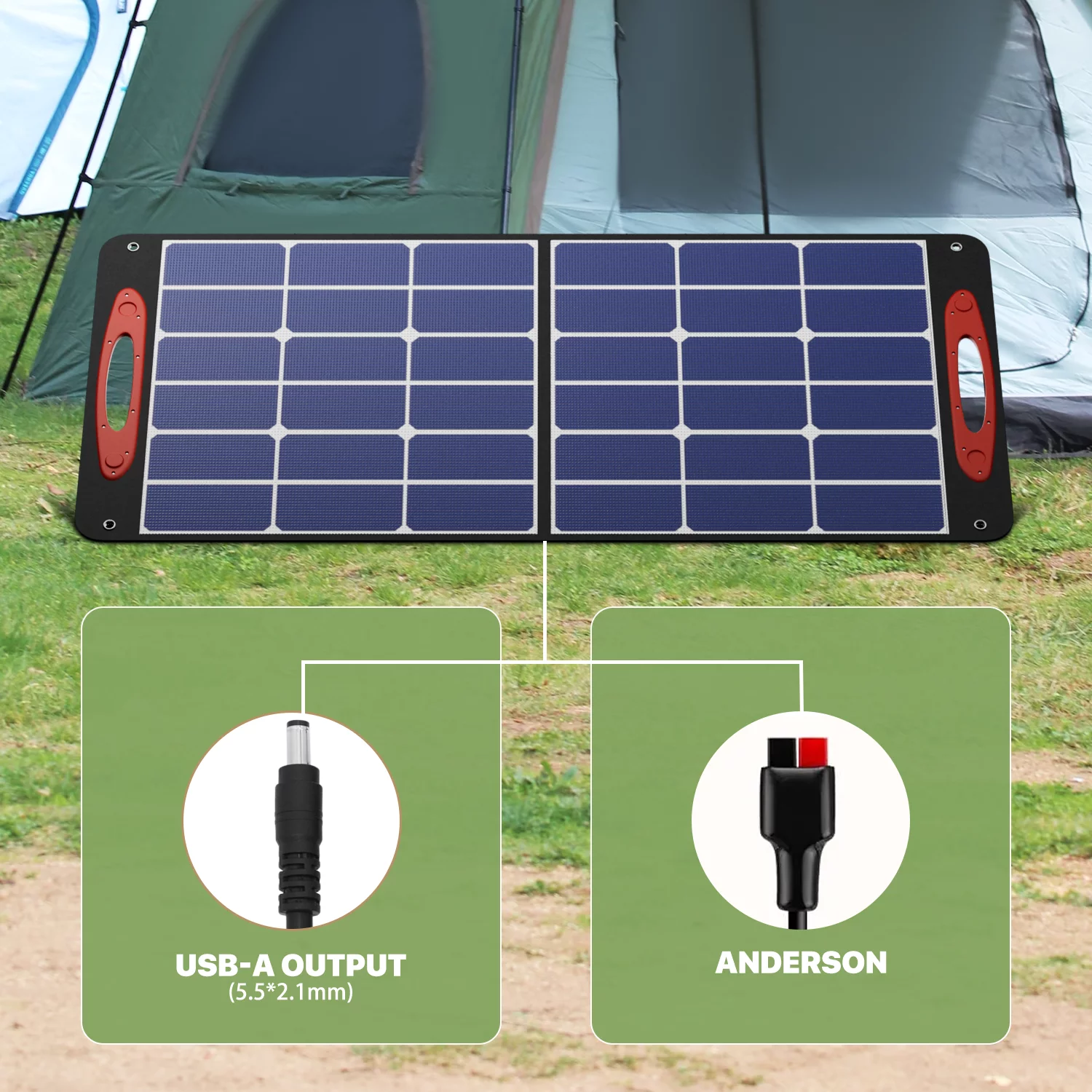 Magshion 300W Portable Power Station with 100W Foldable Off-Grid Solar Panel Kit, Solar Generator Backup Battery Power Supply for Camping Travel RV Emergency, Black