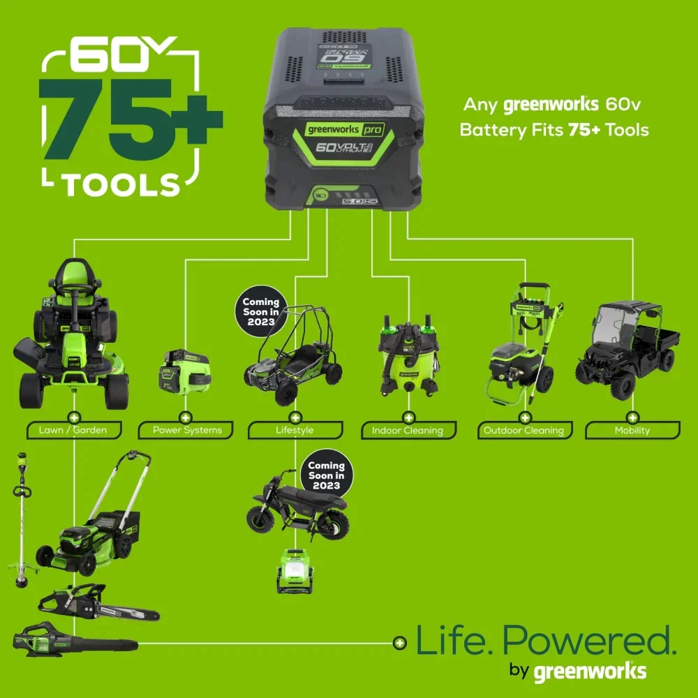 Greenworks 60V 10″ Cordless Battery Pole Saw (Tool Only)