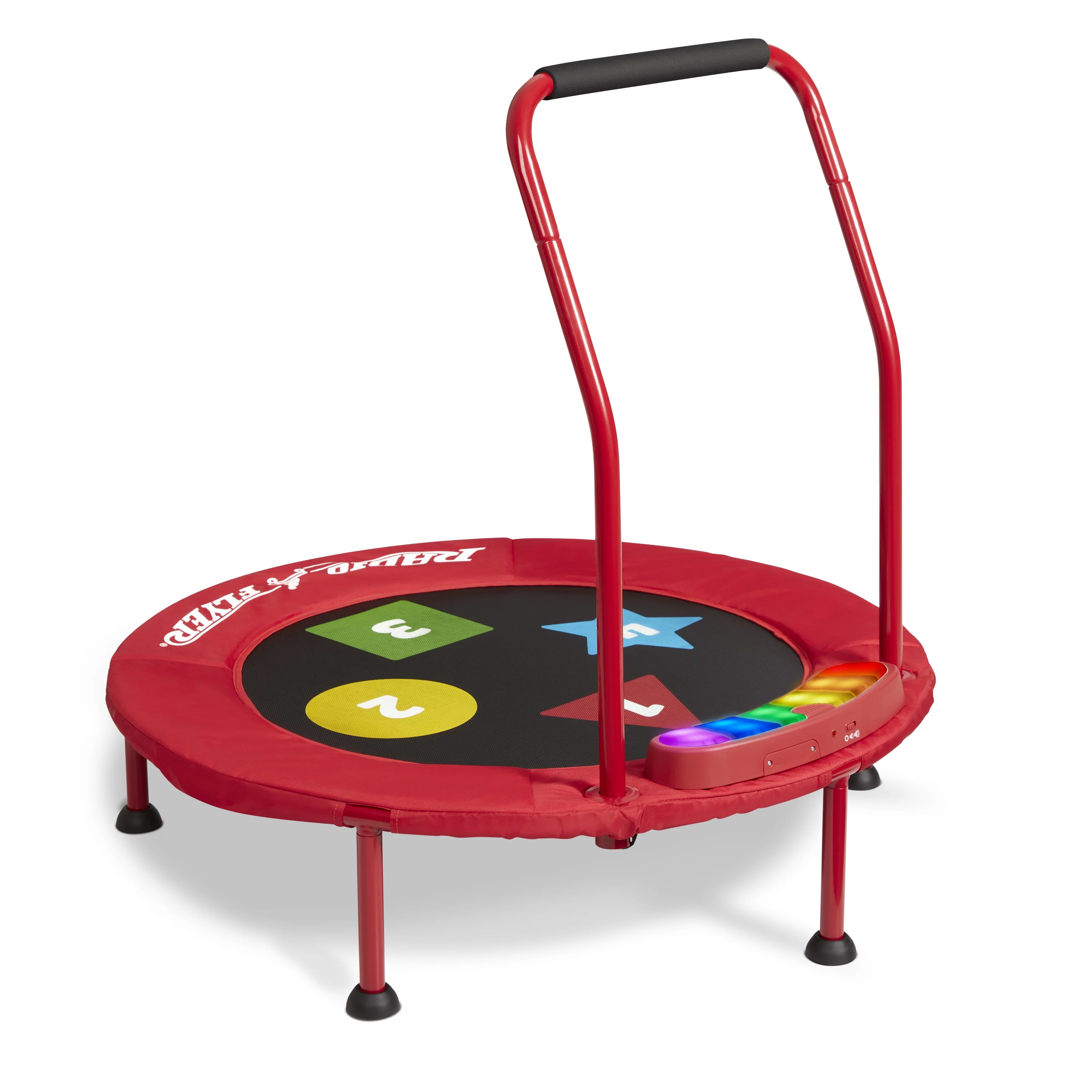 Radio Flyer, Game Time Interactive Kids’ Trampoline with Lights & Sounds, 3-Feet Diameter