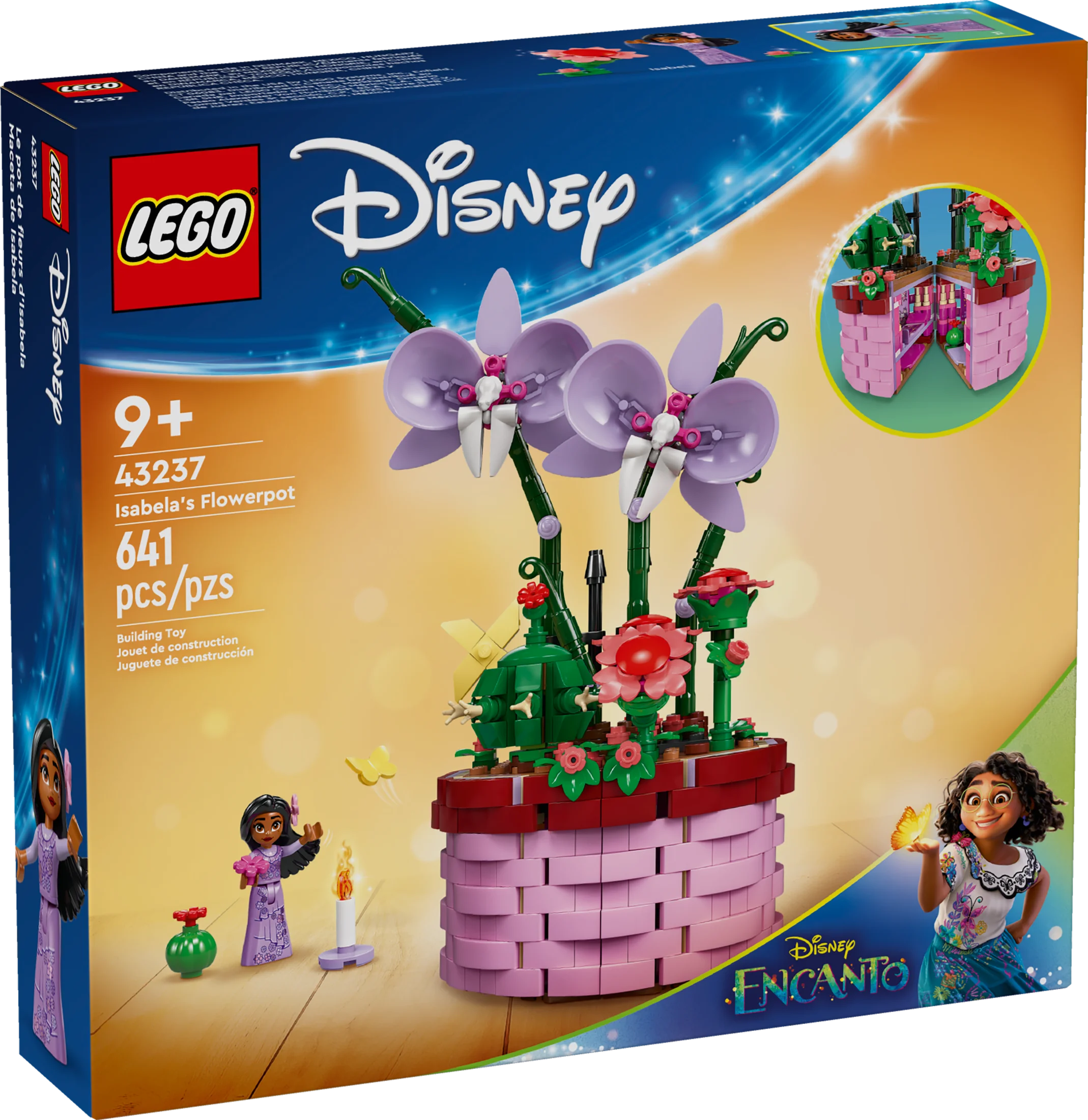 LEGO Disney Encanto Isabela’s Flowerpot, Buildable Orchid Flower Toy for Kids with Disney Encanto Mini-Doll, Disney Toy for Play and Display, Fun Disney Gift for 9 Year Old Girls and Boys, 43237