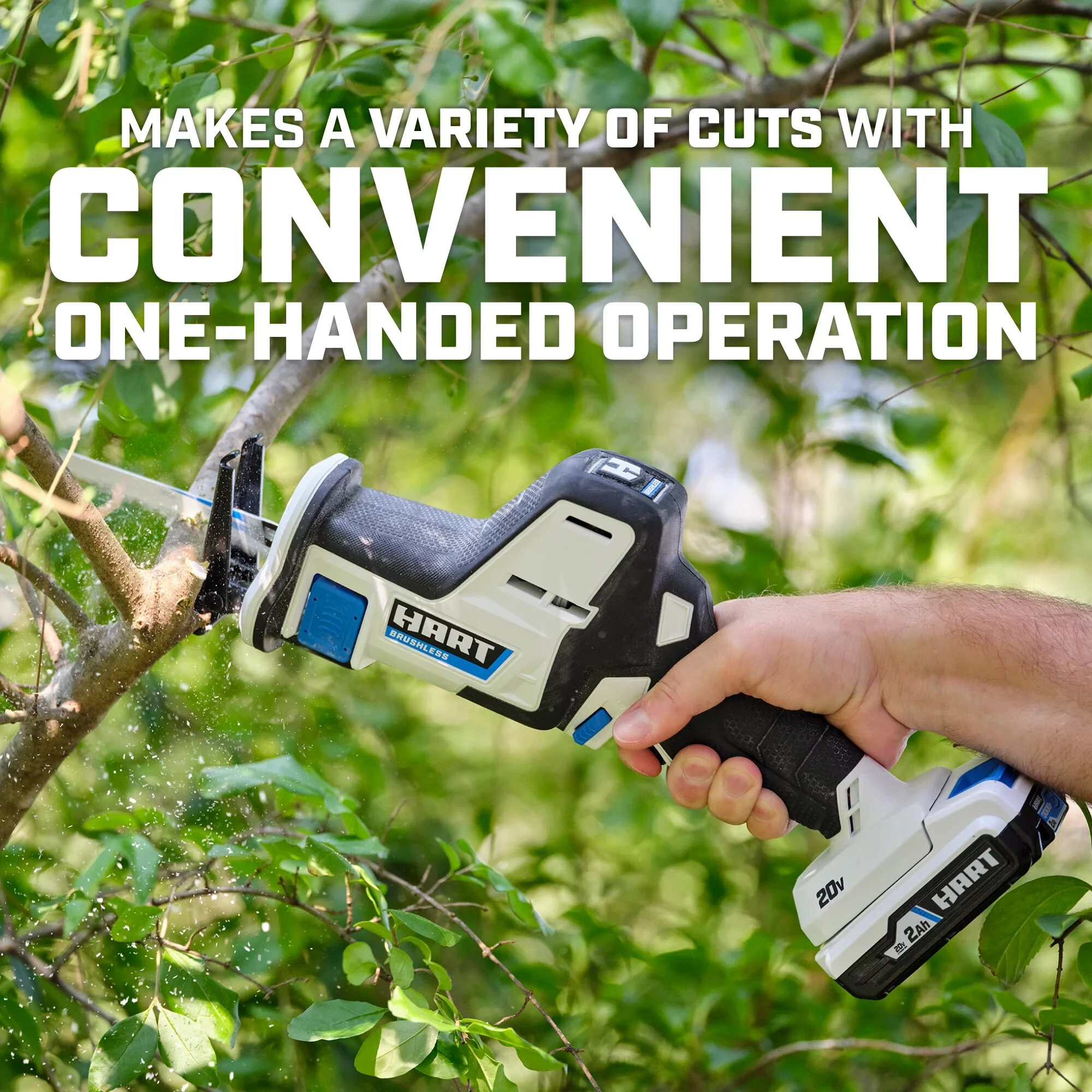 HART 20-Volt Brushless One-Handed Battery-Powered Reciprocating Saw (Battery Not Included)