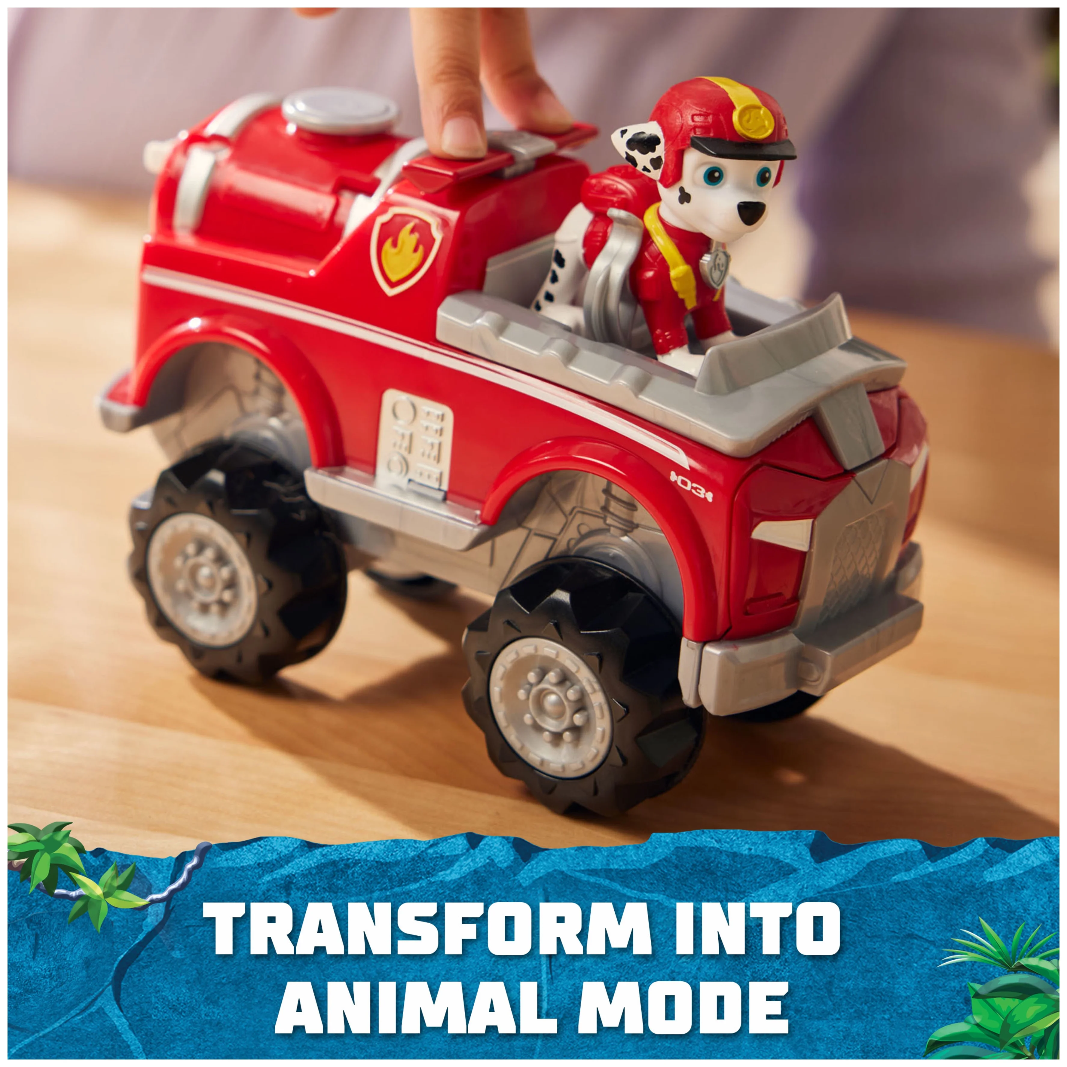 PAW Patrol Jungle Pups, Marshall Elephant Vehicle with Figure, Toys for Kids Ages 3 and Up