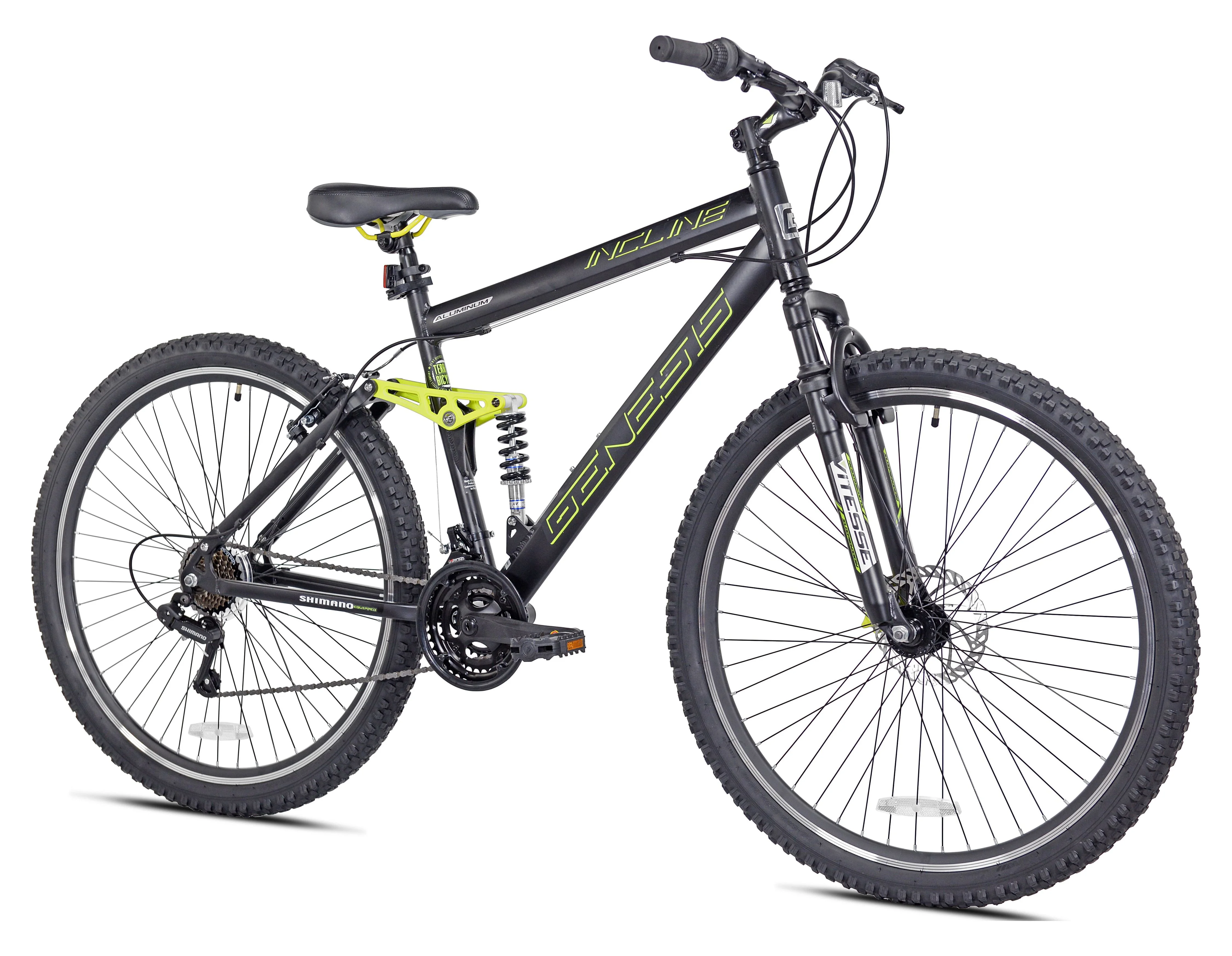 Genesis 29″ Incline Men’s Mountain Bike, Black/Yellow