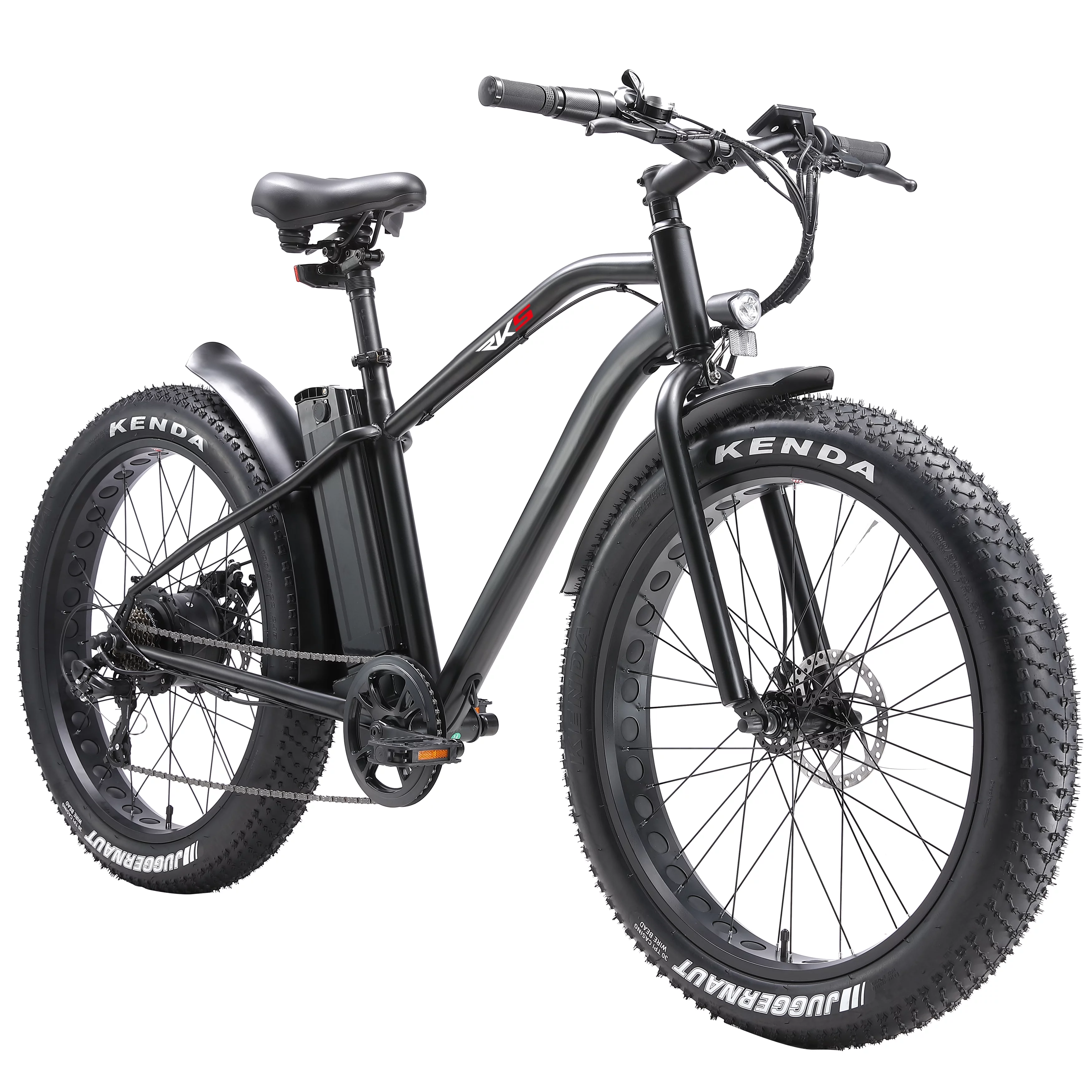 RKS Ebike with 750W Motor, Electric Bike for Adults, 48V 14.5Ah Battery, 26” Fat Tires, LCD Display, Front and Rear LED Lights, 7-Speed Gears