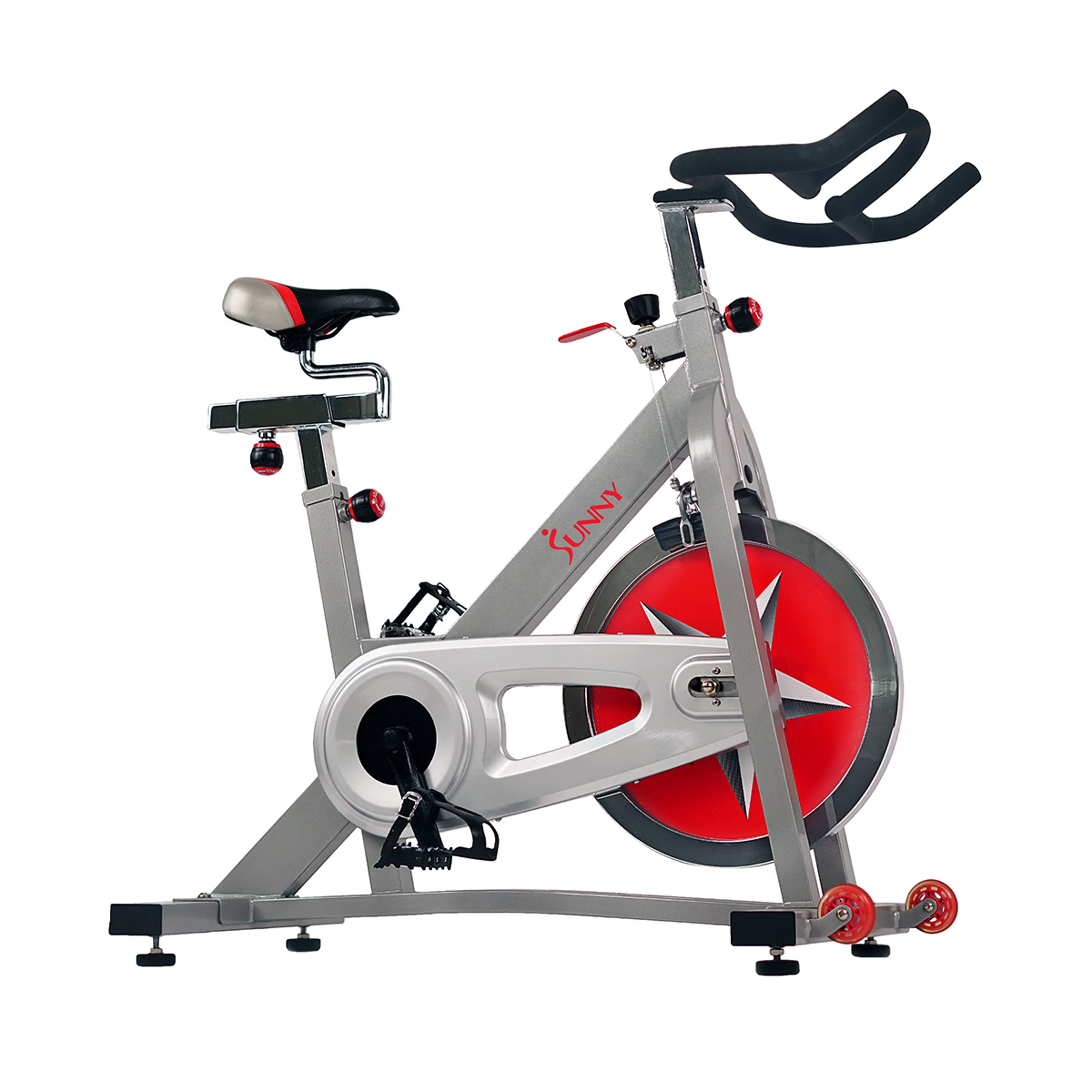 Sunny Health & Fitness Stationary Chain Drive 40 lb Flywheel Pro Indoor Cycling Exercise Bike Trainer, Workout Machine, SF-B901