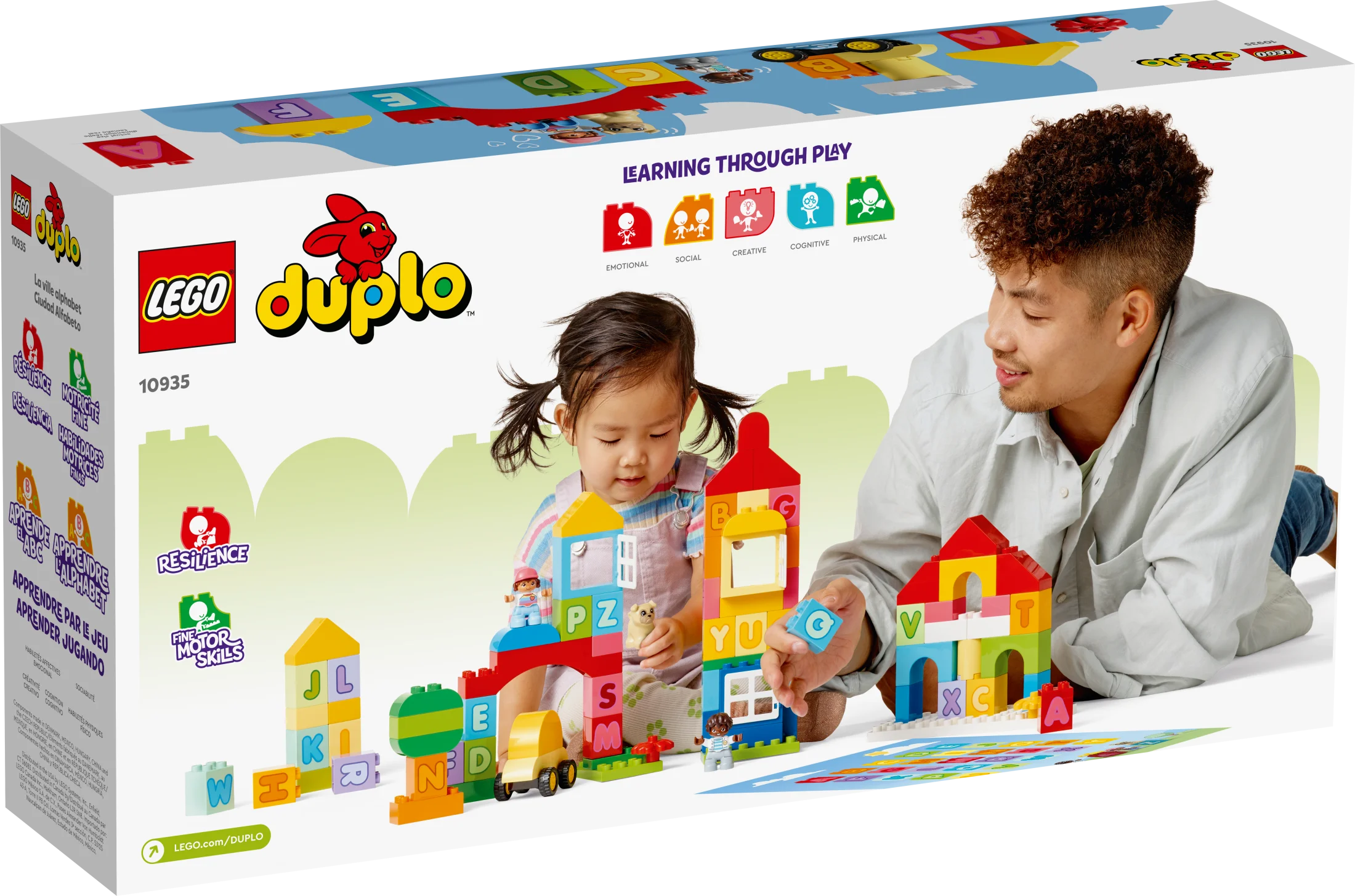 LEGO DUPLO Classic Alphabet Town 10935, Educational Early Learning Toys for Babies & Toddlers Ages +18 Months, Learn Colors, Letters and Shapes with Large Bricks