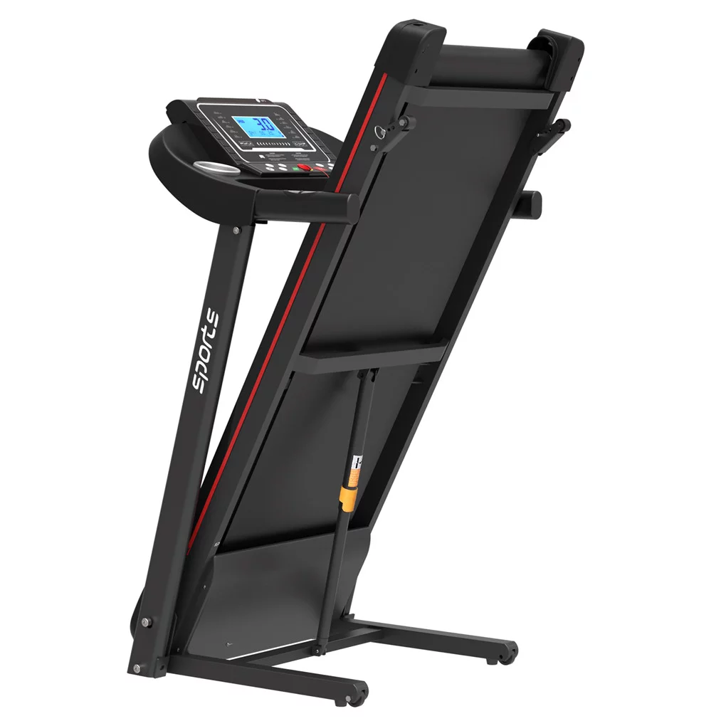 Irene Inevent Exercise Treadmill with LCD Display Running Machine, Foldable 12 Sport Modes for Fitness Equipment for Home