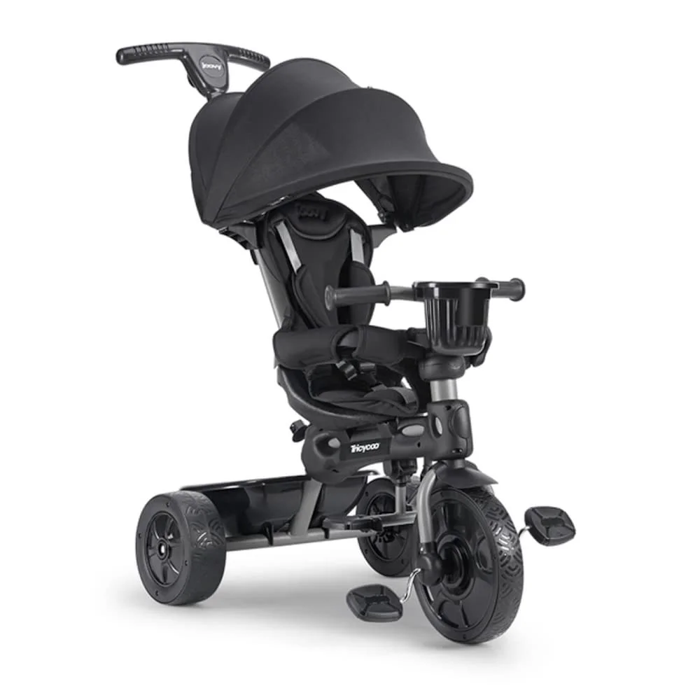 Joovy Tricycoo 4-in-1 Baby Tricycle for Kids, Black