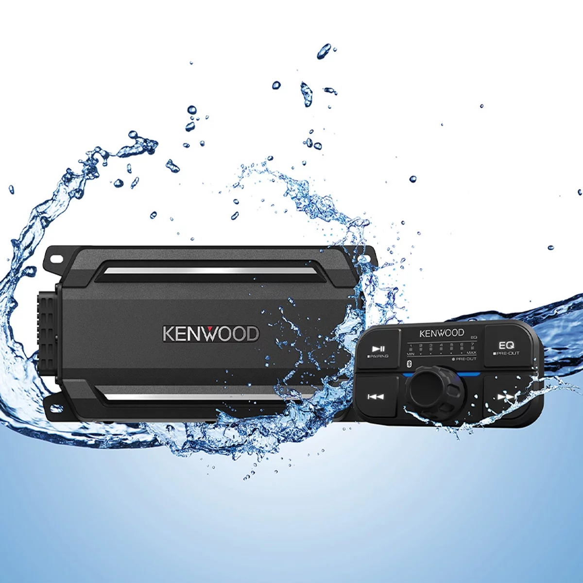 Kenwood KAC-M5024BT Compact 4-Channel Bluetooth Digital Marine & Motorsport Amplifier