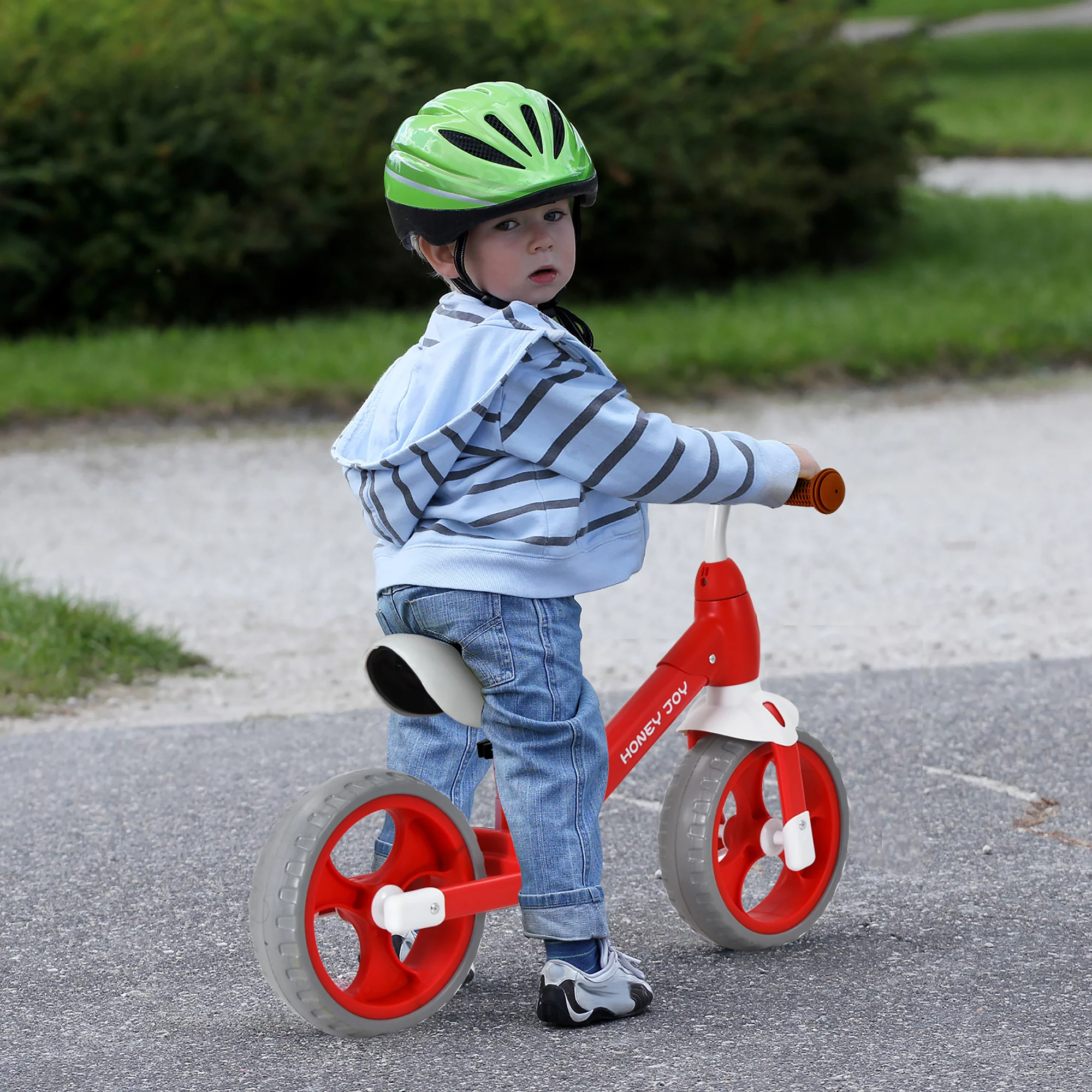 Honey Joy Kids Balance Bike Toddler Training Bicycle w/ Feetrests for 2-5 Years Old Blue