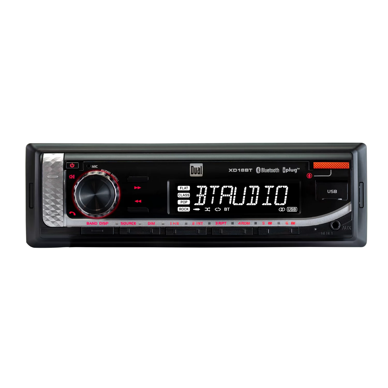 Dual Electronics XD18BT Single DIN Car Stereo Head Unit with Bluetooth, USB, AM/FM/MP3, New