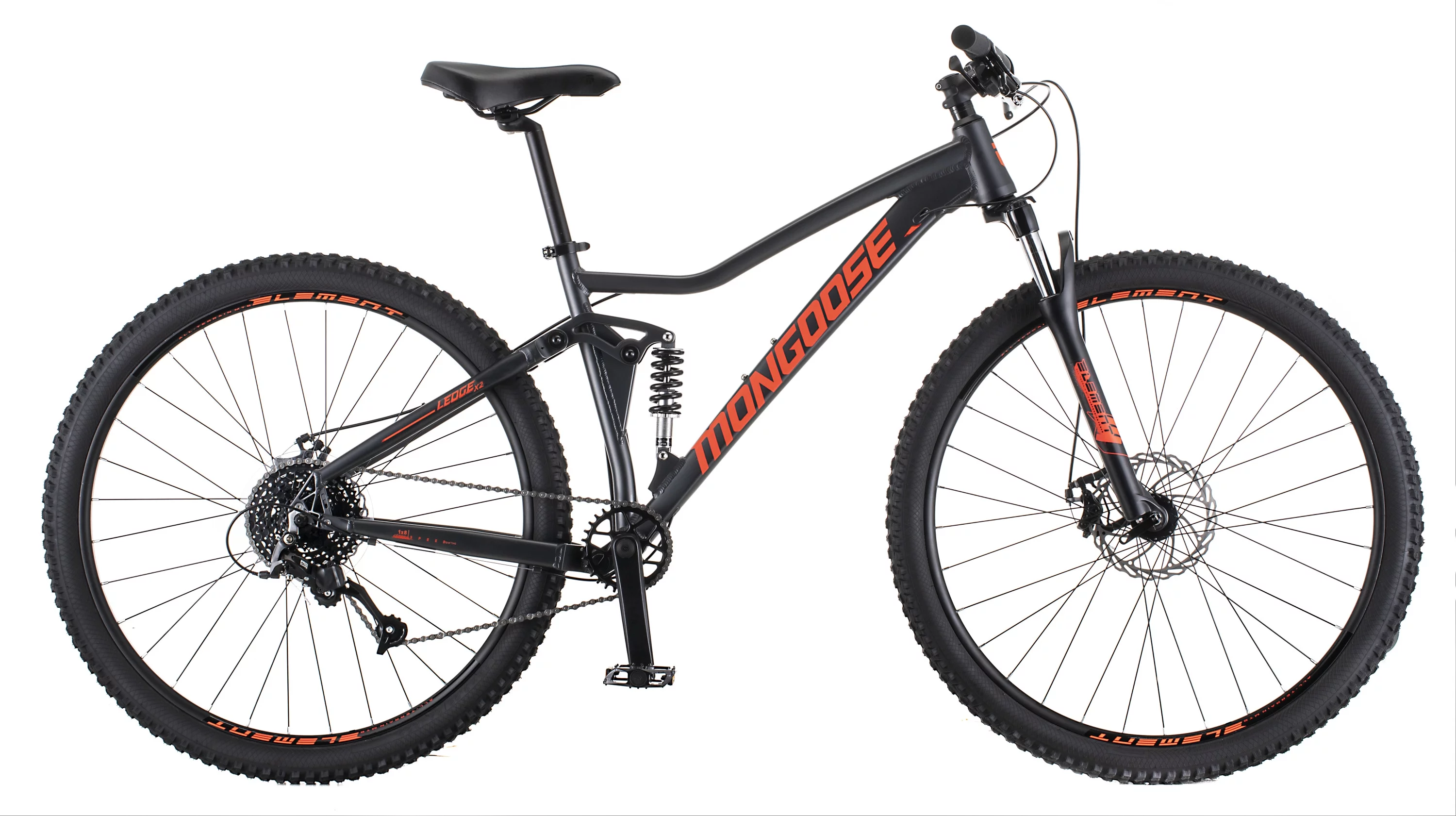 Mongoose 29″ Ledge X2 Mountain Bike, 8 Speeds, Gray