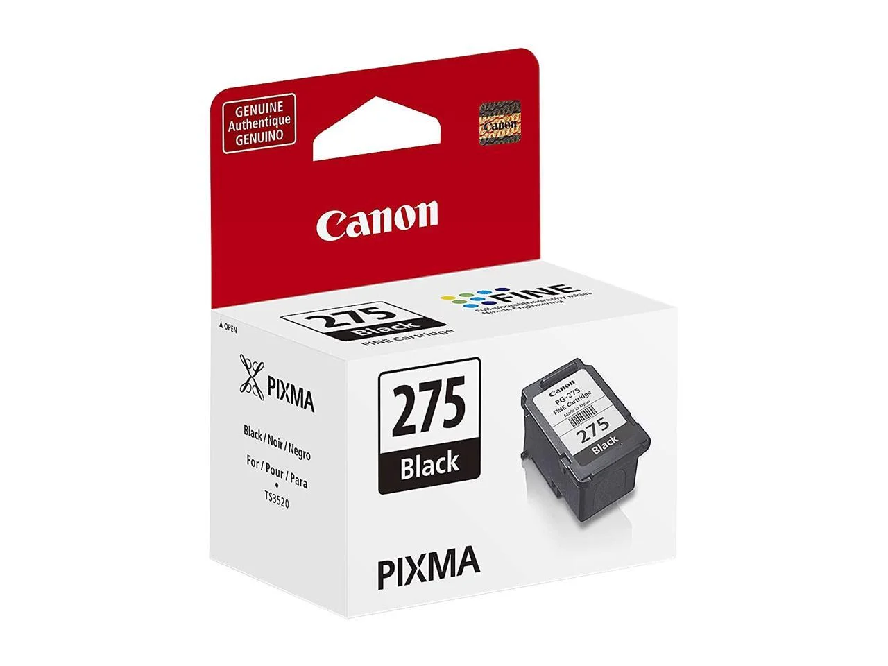 Canon PG-275 Black Ink Cartridge for PIXMA TS3520 Wireless All-In-One Printer