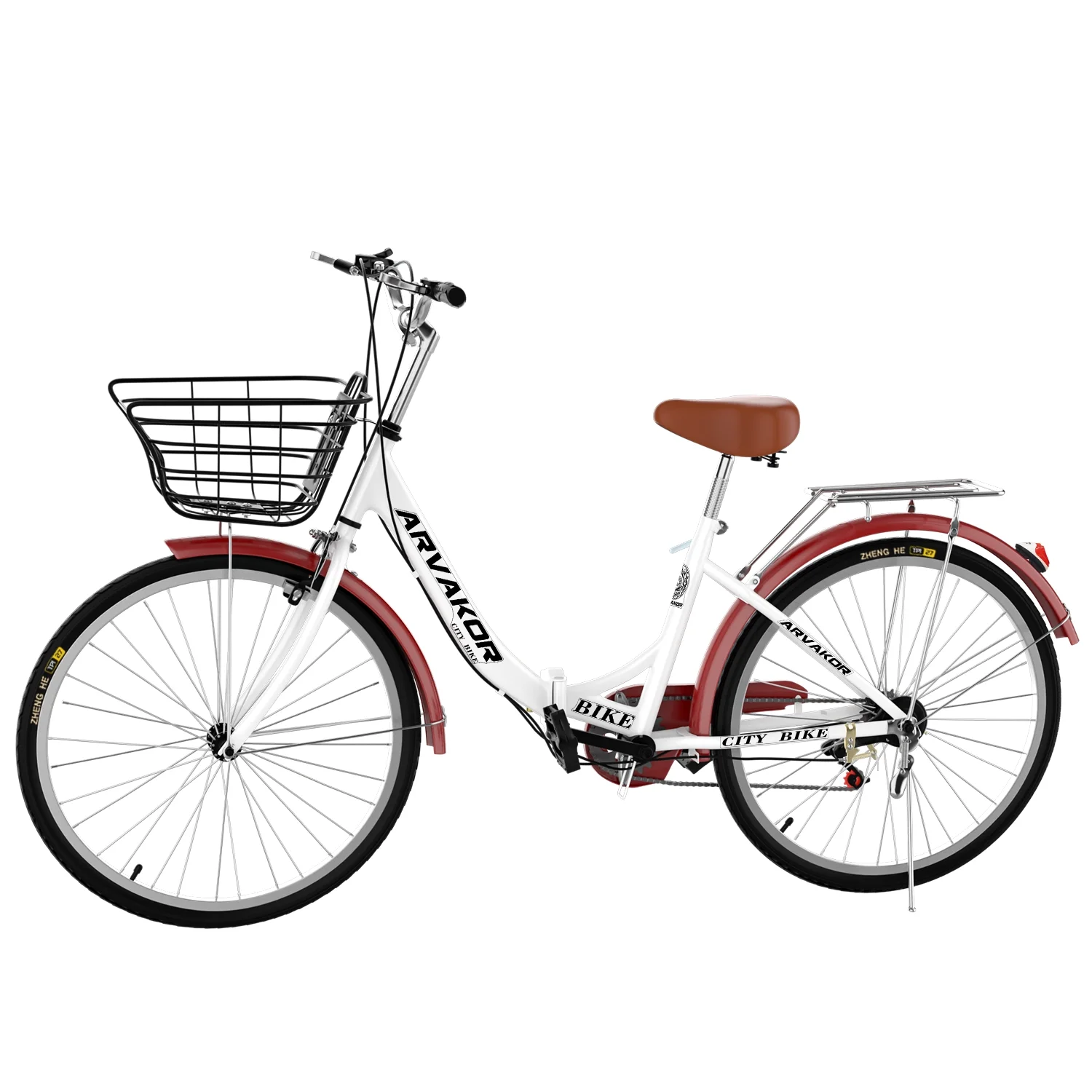 ARVAKOR 26 Inch Women Bike, Classic Bicycle Retro Bicycle, Cruiser Bike, White