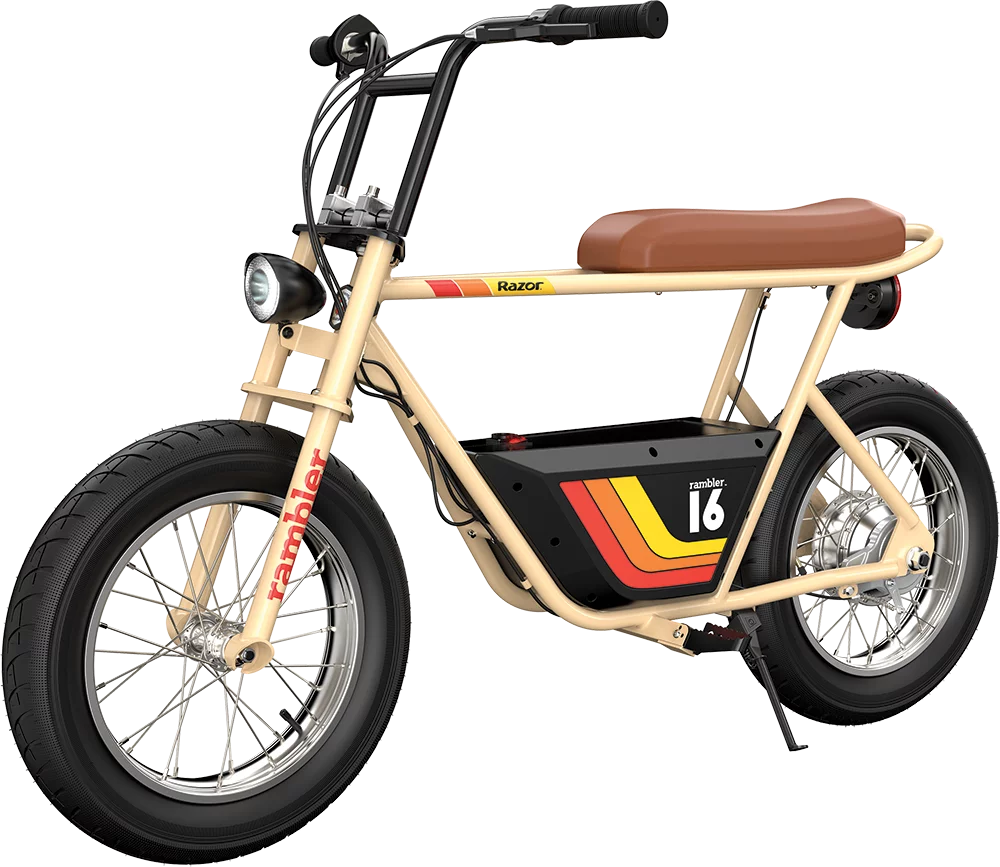 Razor Rambler 16 ?C 36V Seated Electric Scooter, up to 15 mph, Retro Style Minibike for Teen & Adult