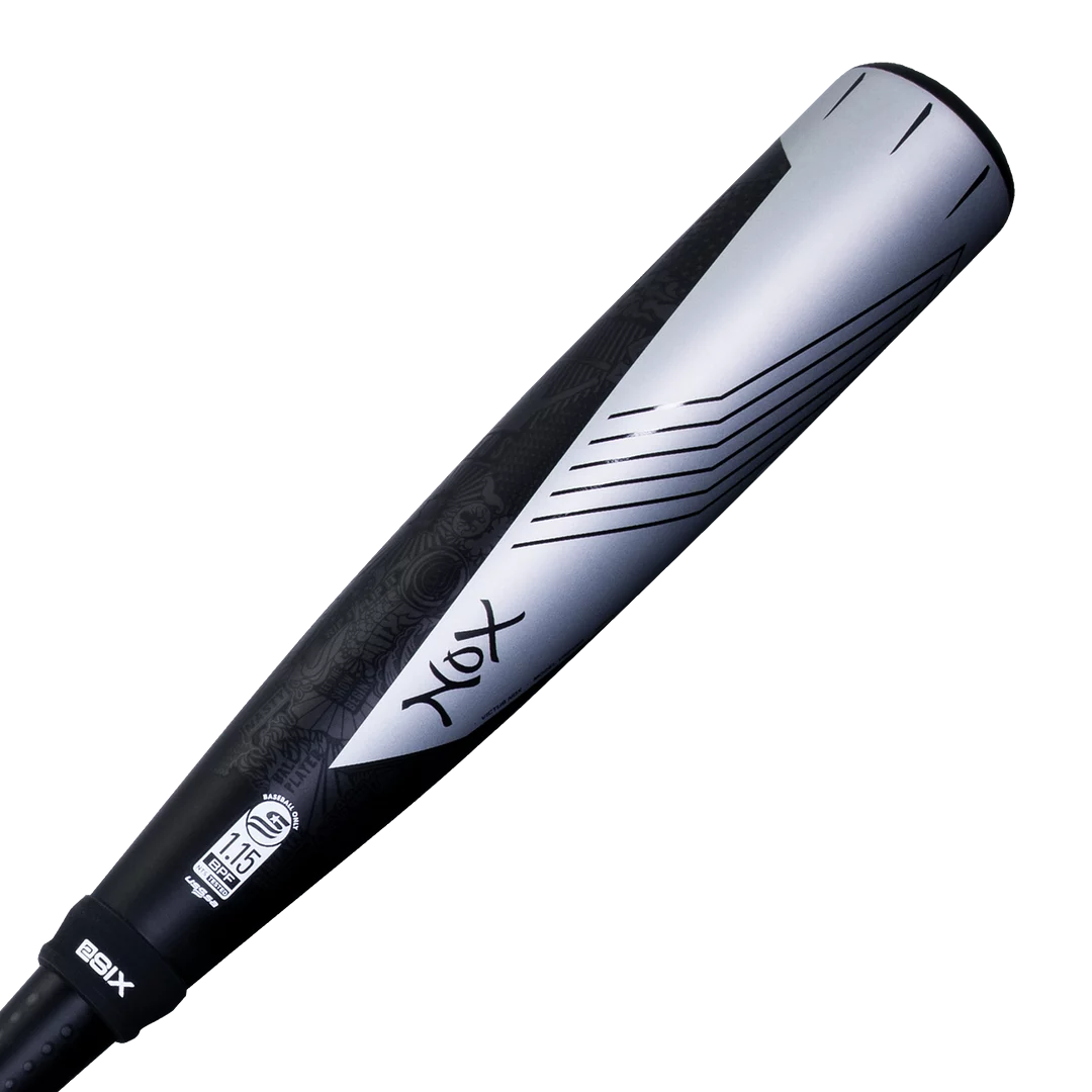 Victus Nox Two Piece Hybrid USSSA 2 3/4″ Baseball Bat -8, 28″/20oz (Black/Silver)