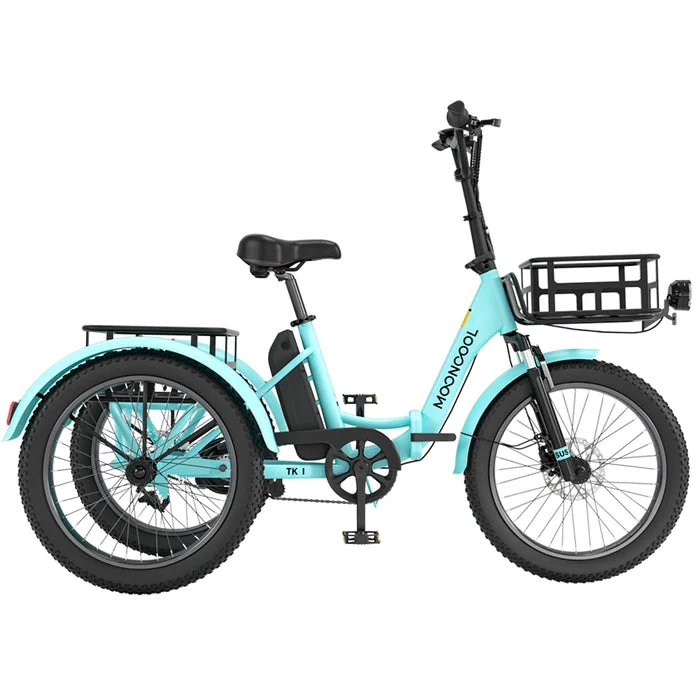 LILYPELLE Electric Folding Tricycle for Adults & Seniors,with 500W Motor & 48v 14.5Ah Detachable lithium battery, 20*3in Fat Tires,Big basket